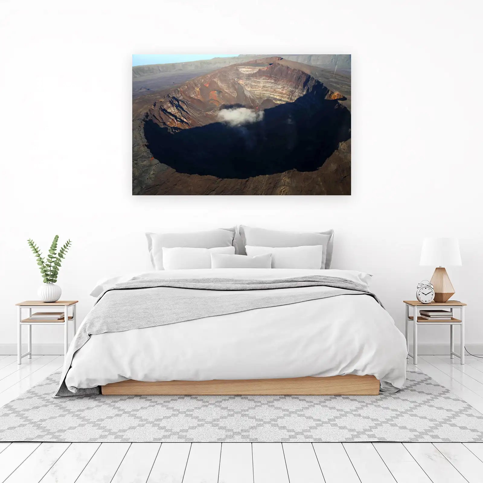 Dramatic Volcano Crater Landscape Wall Art