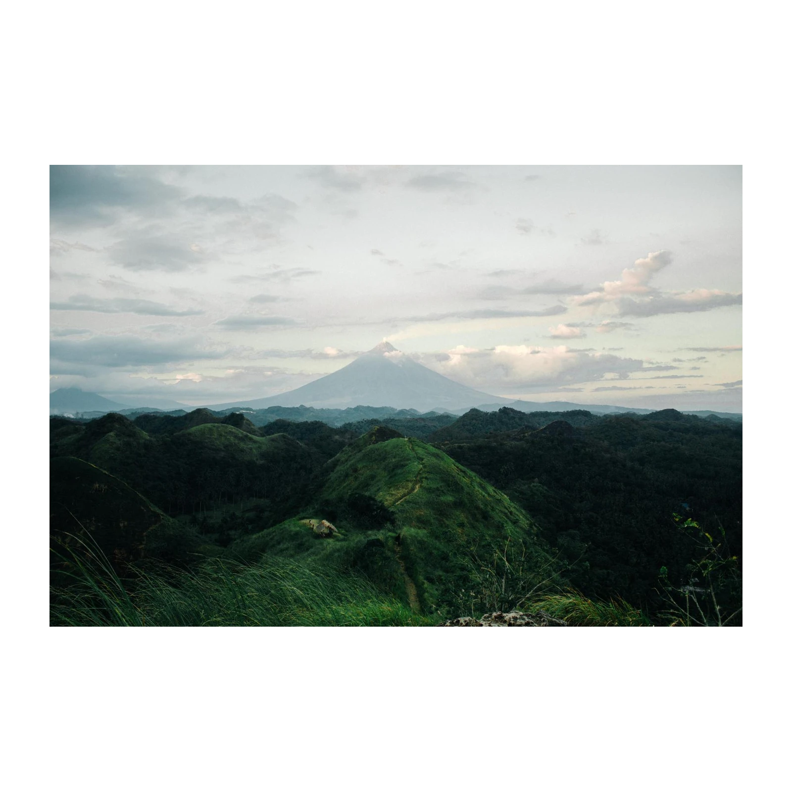 Majestic Volcano Landscape Wall Art