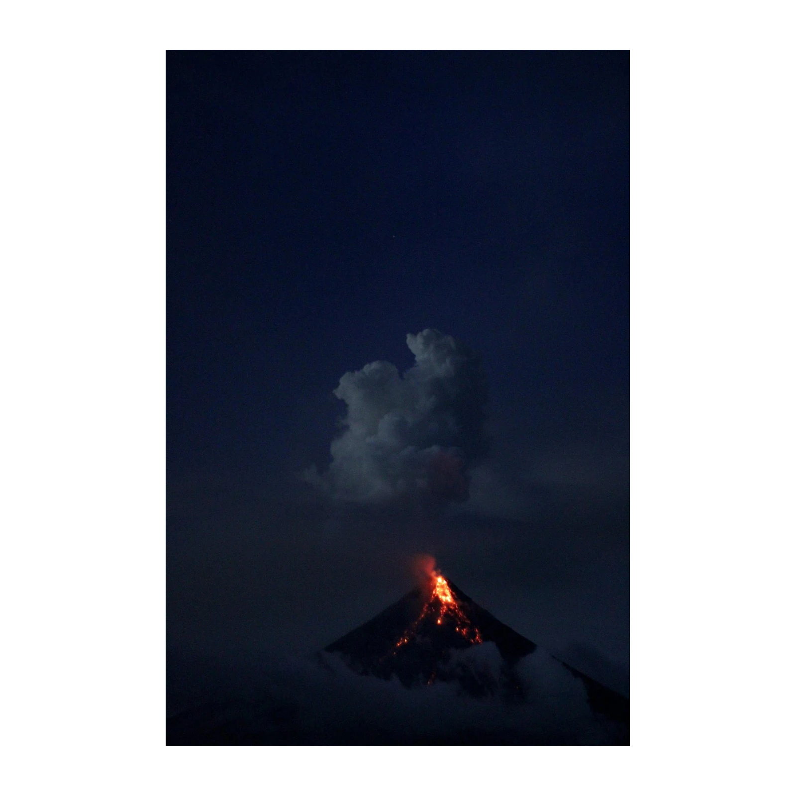 Volcanic Eruption Night Sky Wall Art