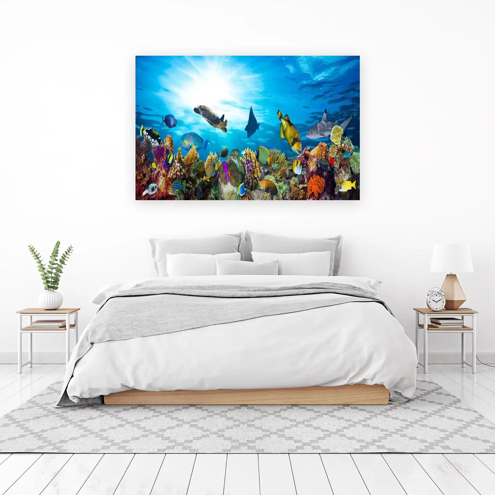 Vibrant Underwater Coral Reef Wall Art