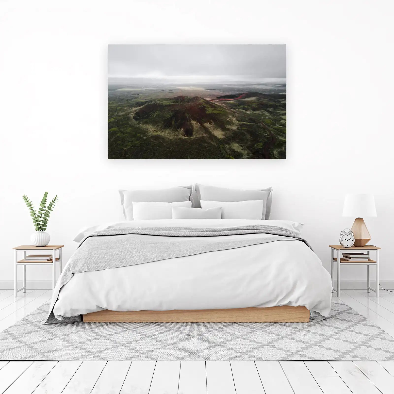Volcanic Landscape Drone Aerial Wall Art