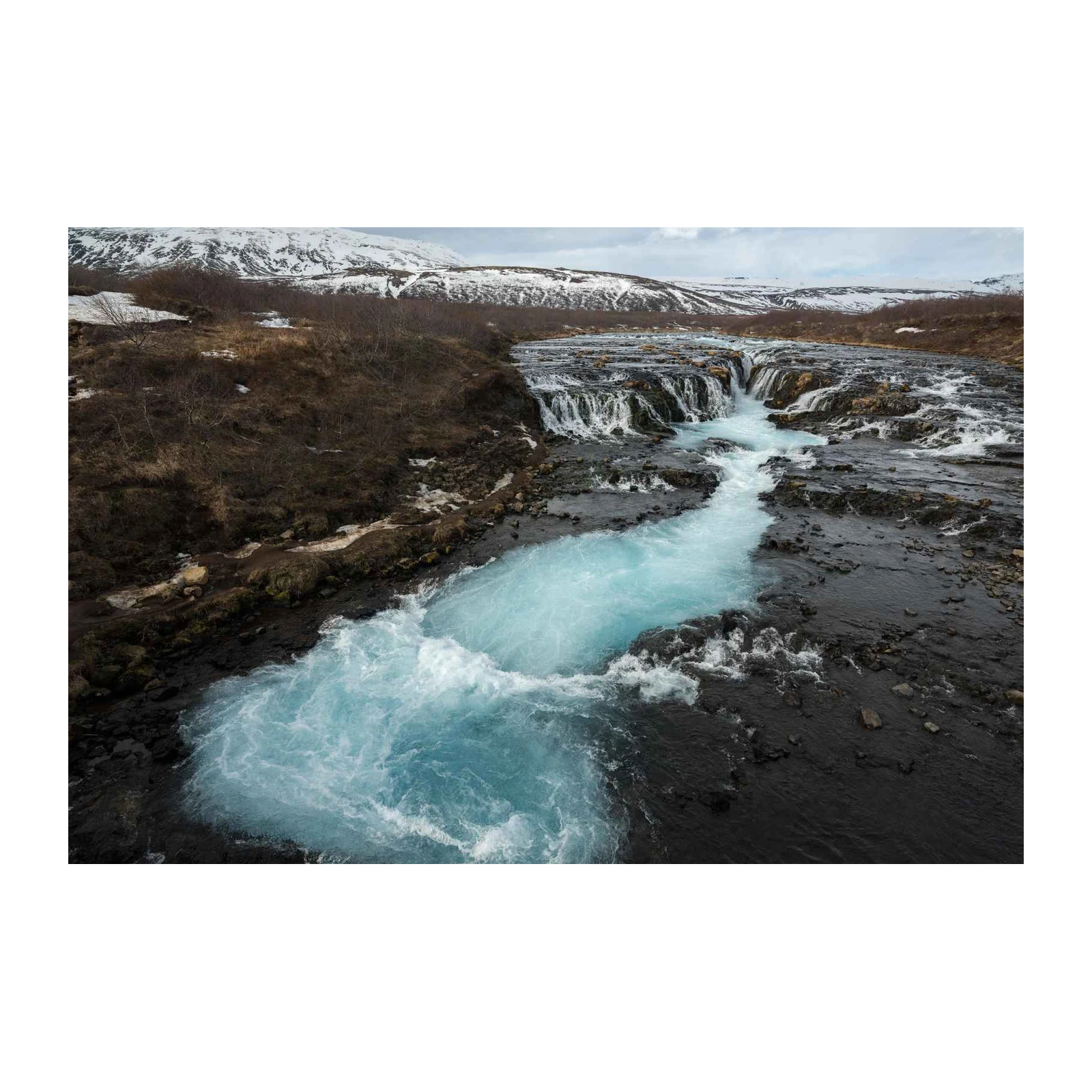 Icelandic Blue Waterfall Nature Wall Art