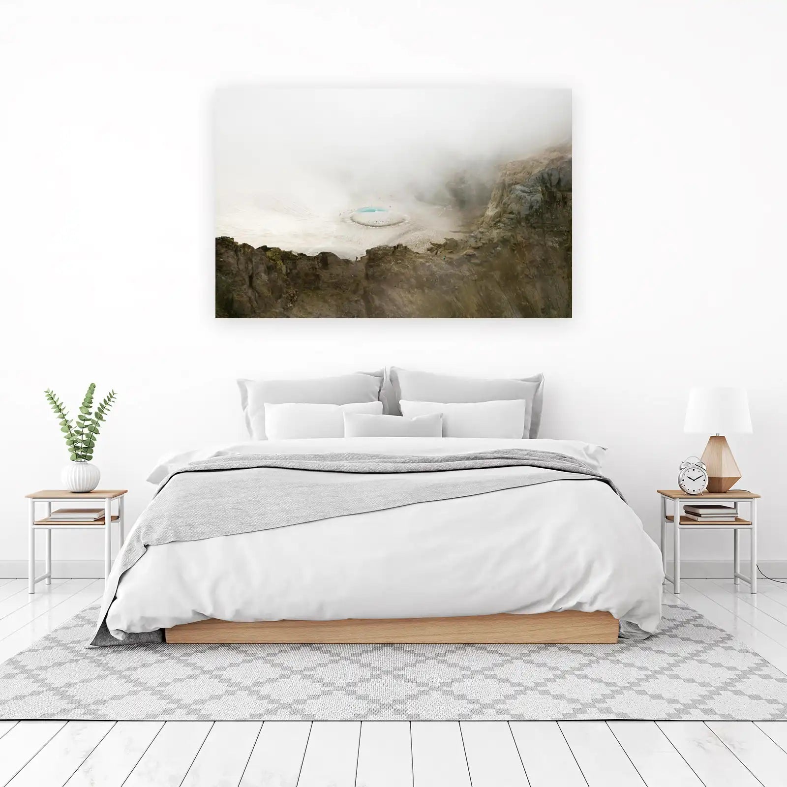 Mystical Crater Lake Landscape Wall Art