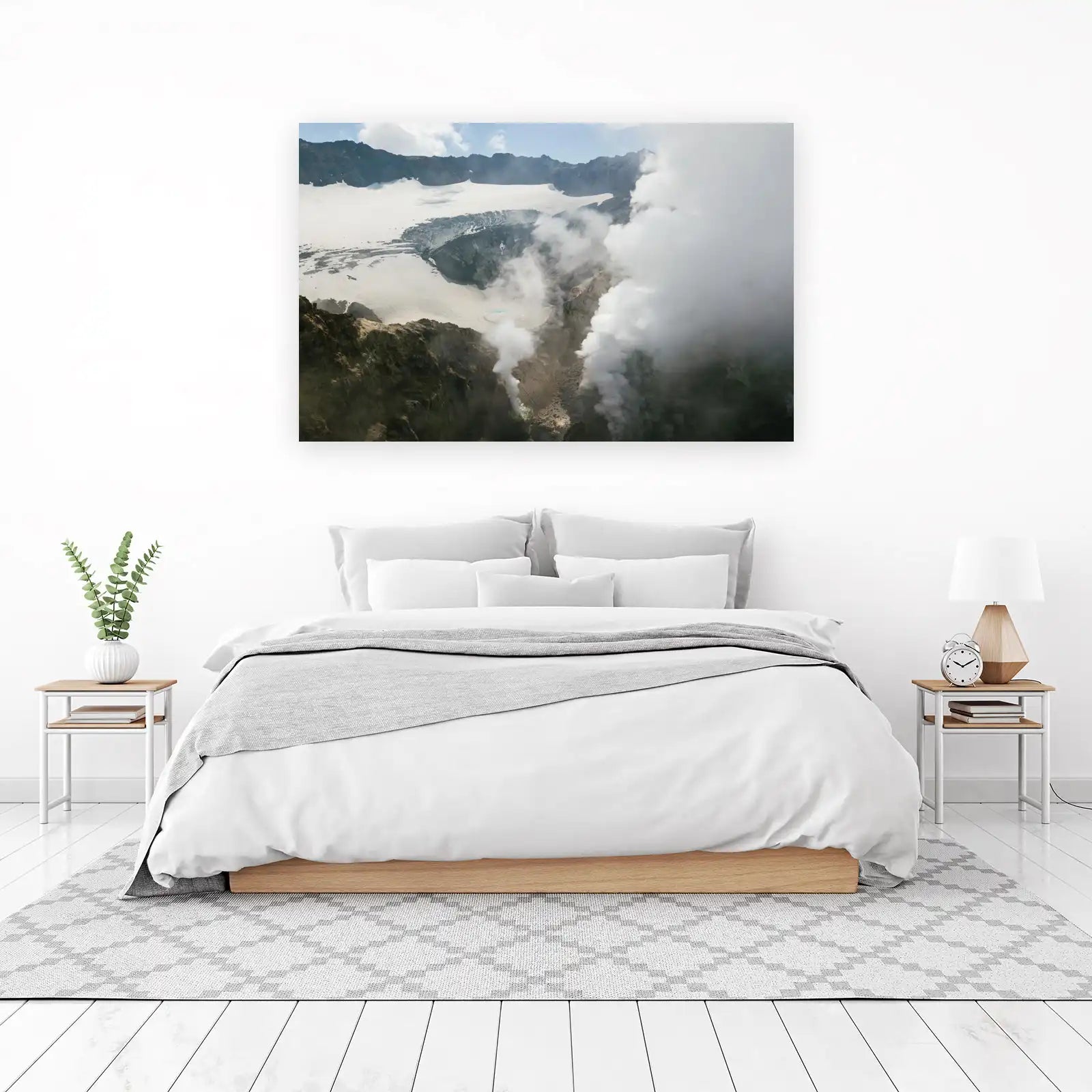 Volcanic Crater Landscape Wall Art