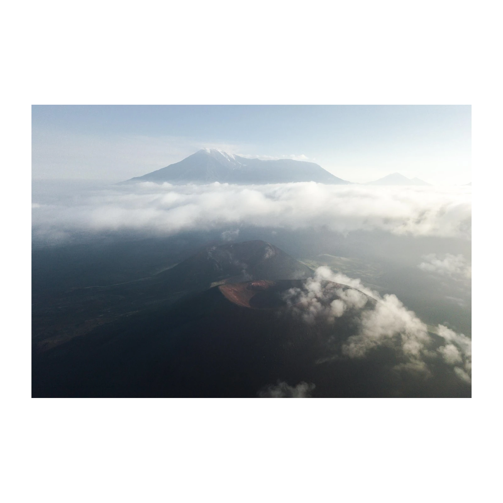 Majestic Volcano Peaks Cloudscape Wall Art
