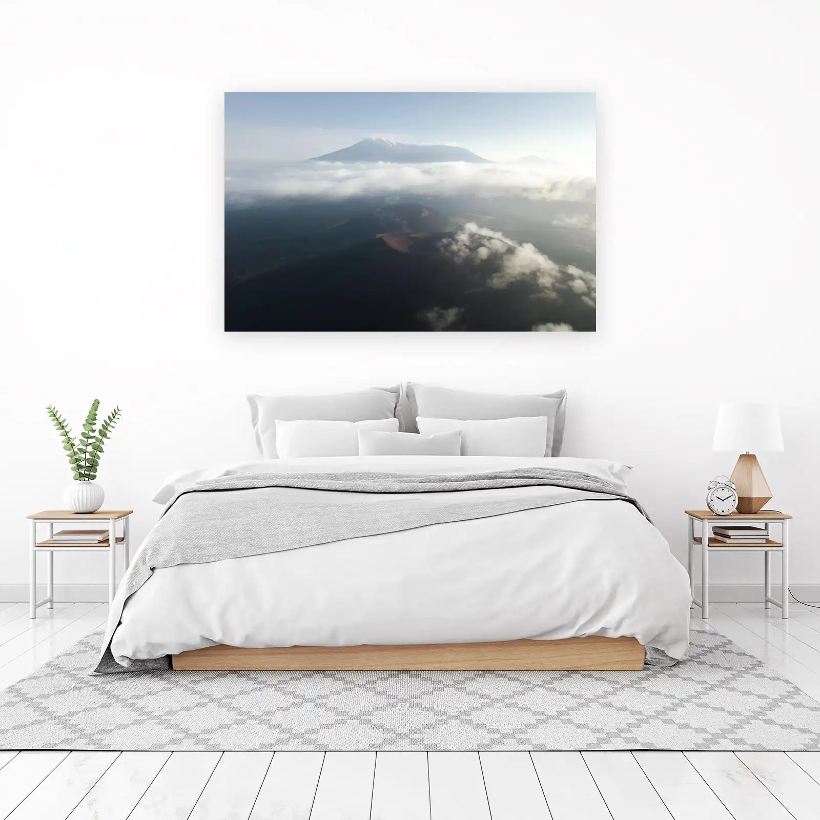 Majestic Volcano Peaks Cloudscape Wall Art
