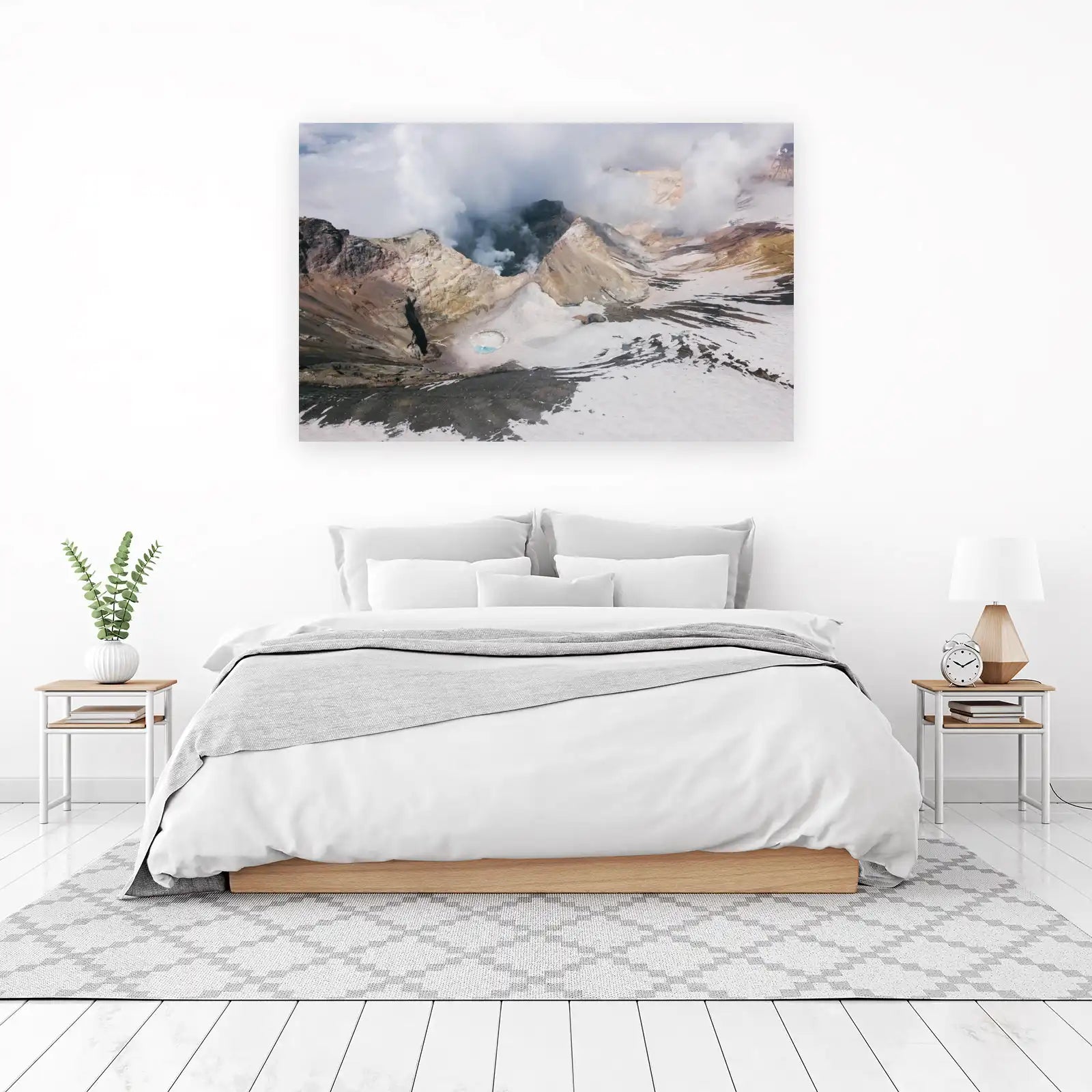Volcanic Crater Landscape Aerial Wall Art