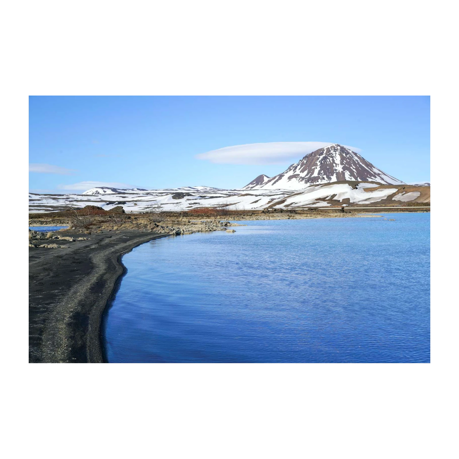 Tranquil Iceland Lake & Snow-Capped Mountain Wall Art