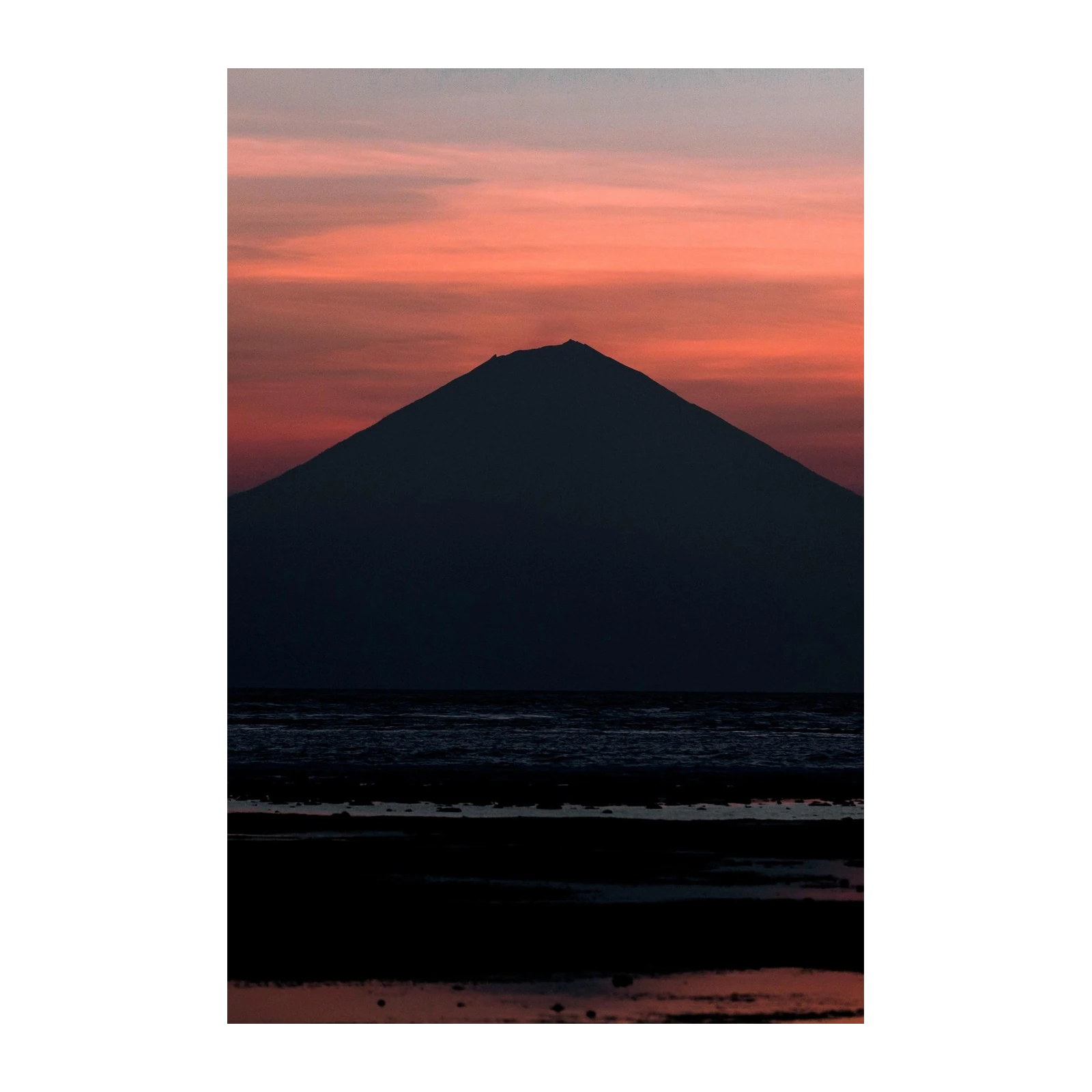 Majestic Mountain Sunset Beach Wall Art