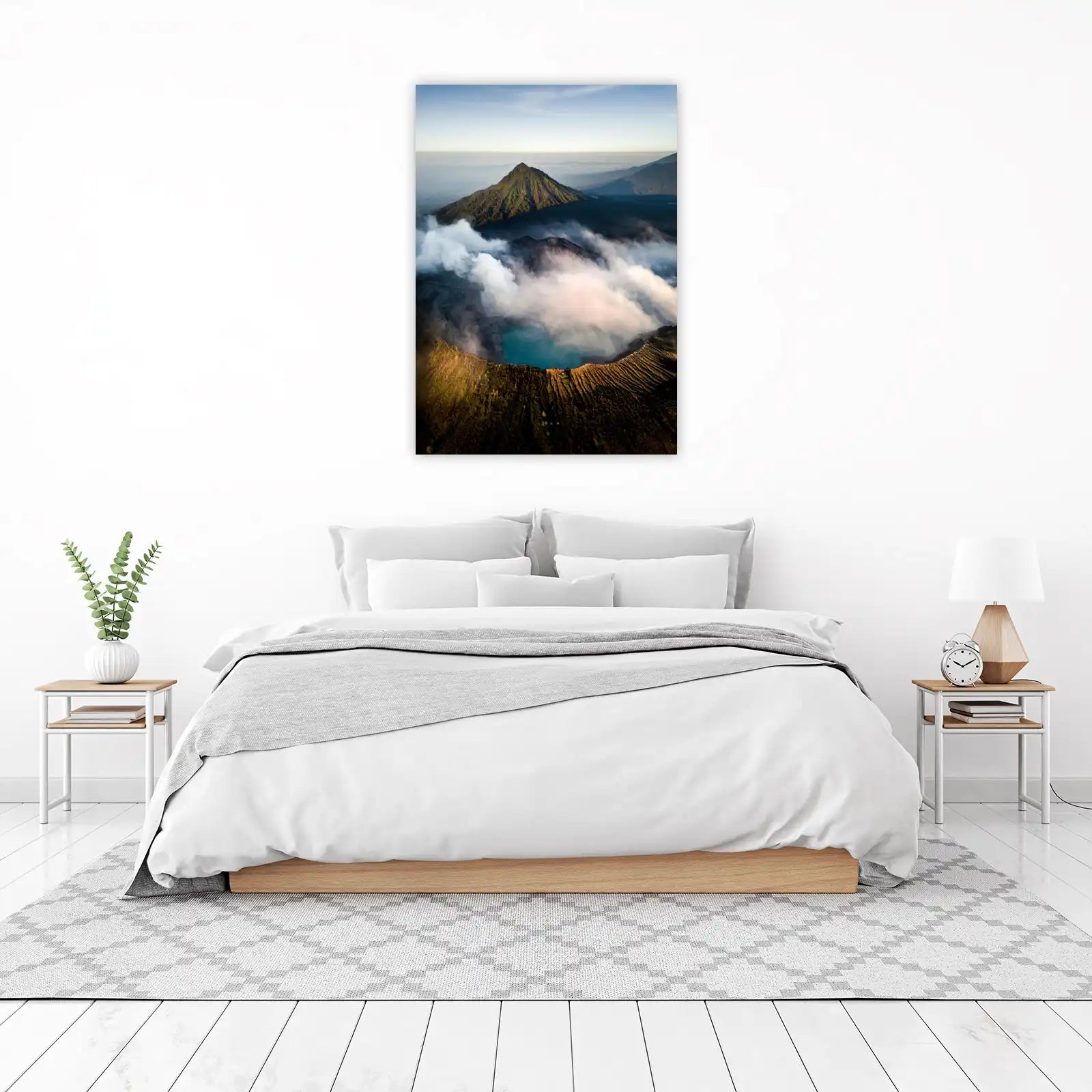 Volcanic Sunrise Crater Lake Wall Art