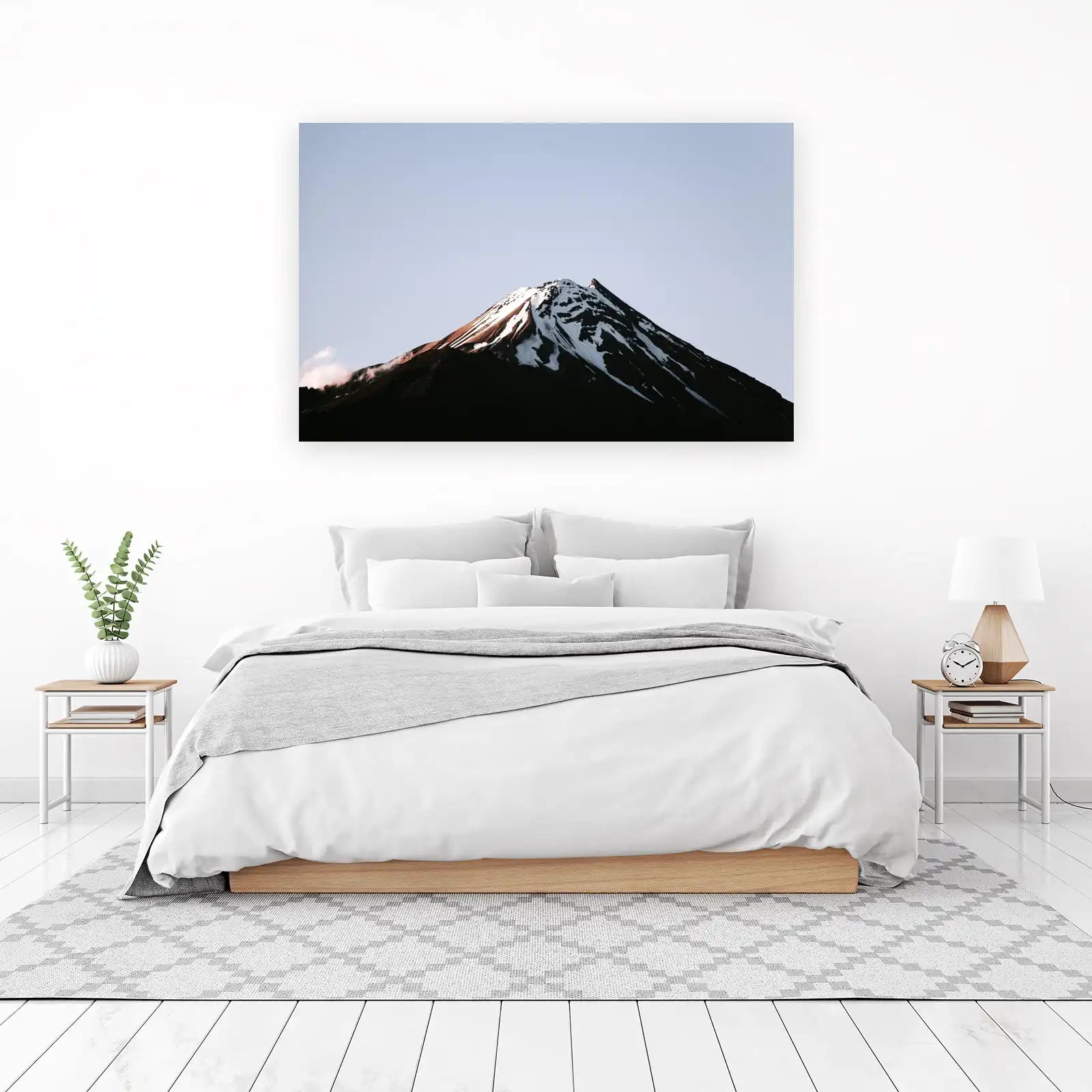 Majestic Volcano Snow Peak Landscape Wall Art
