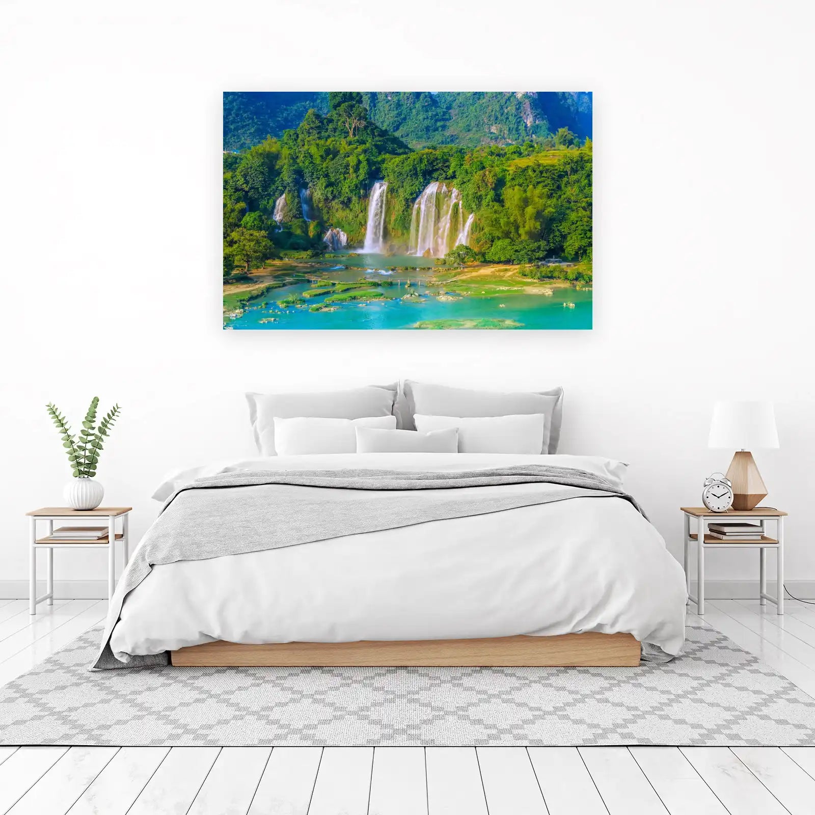 Lush Waterfall Landscape Wall Art