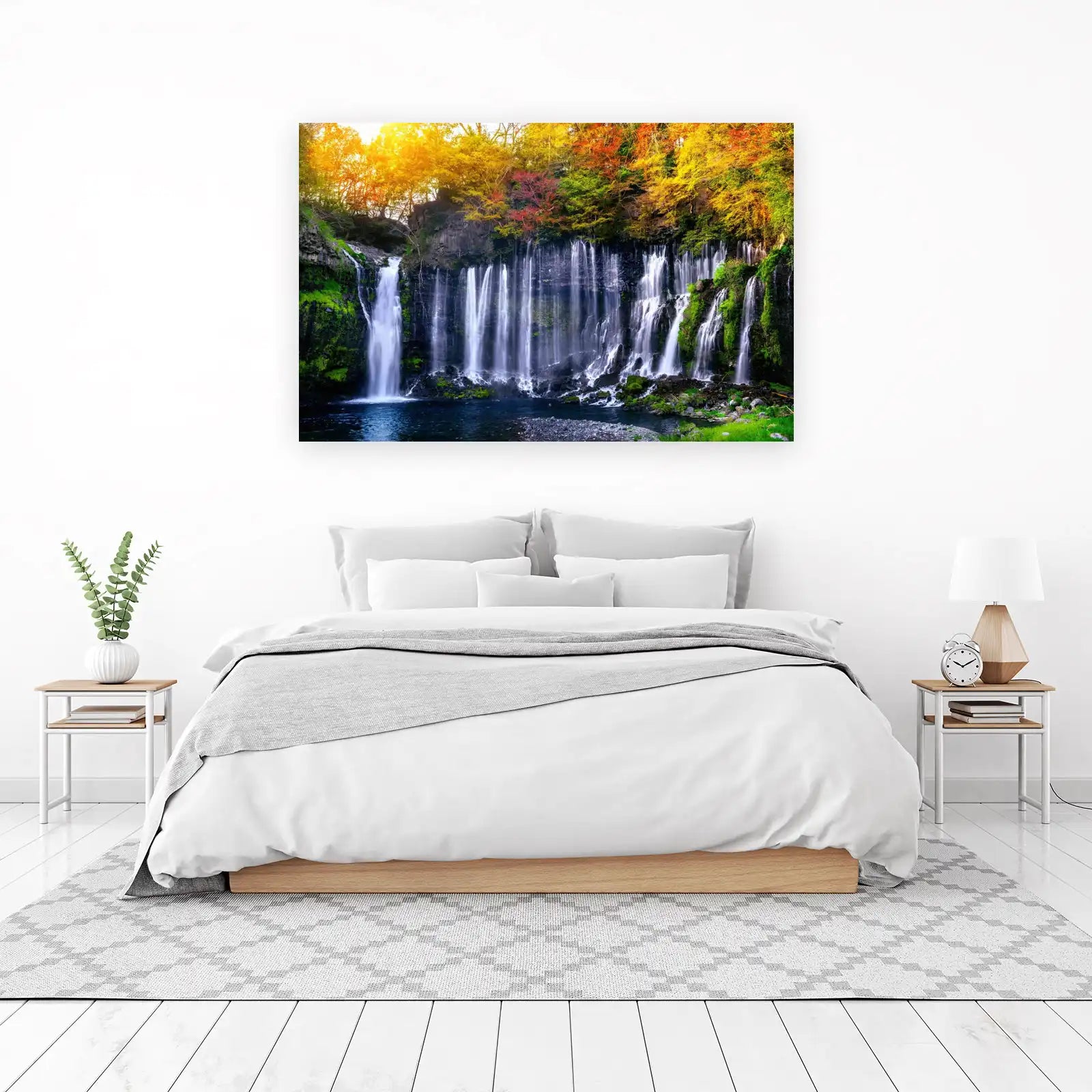 Majestic Waterfall & Autumn Foliage Wall Art