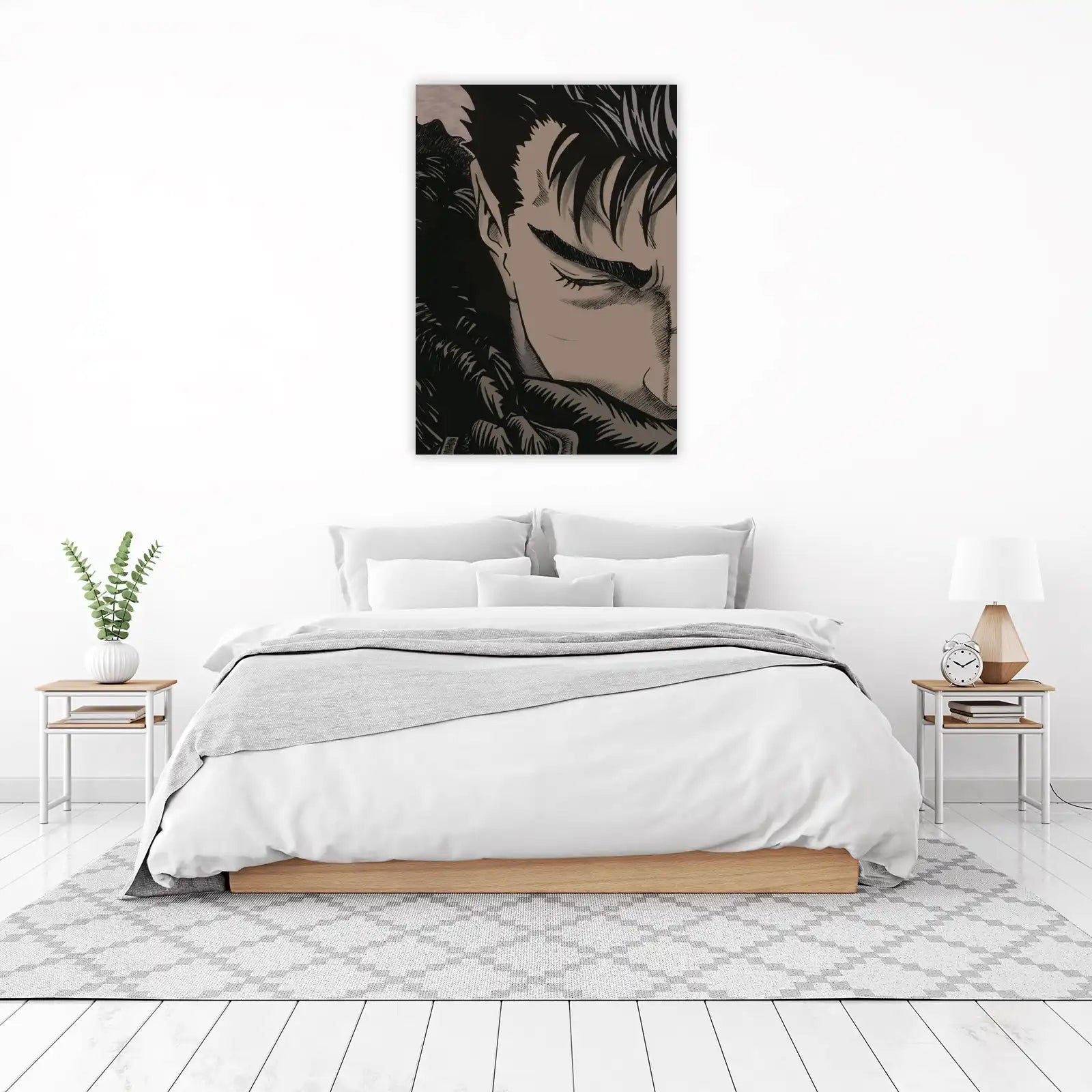 Epic Anime Warrior Face Wall Art
