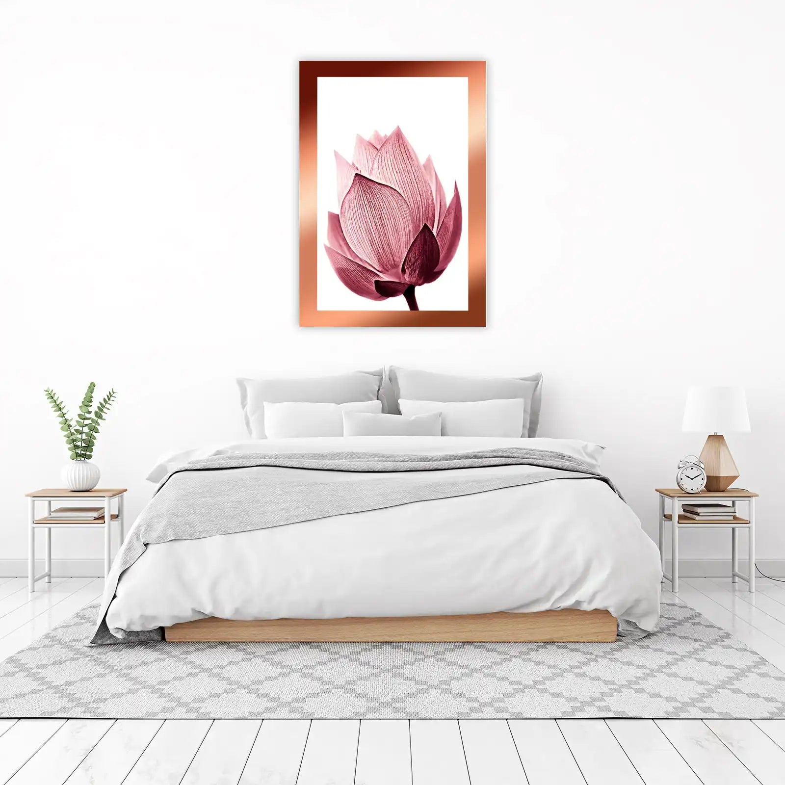 Elegant Pink Lotus Close-Up Wall Art