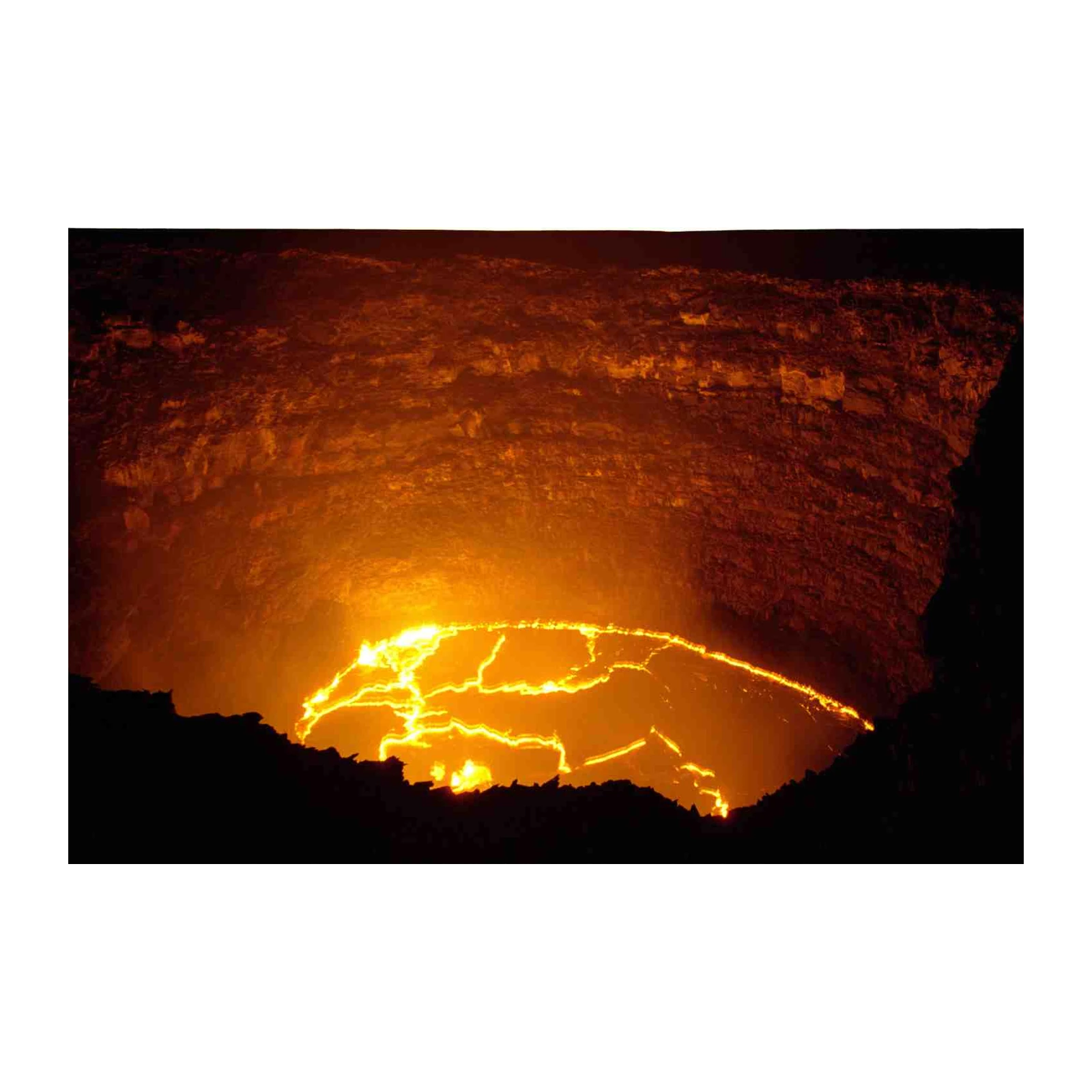 Fiery Volcano Lava Lake Wall Art