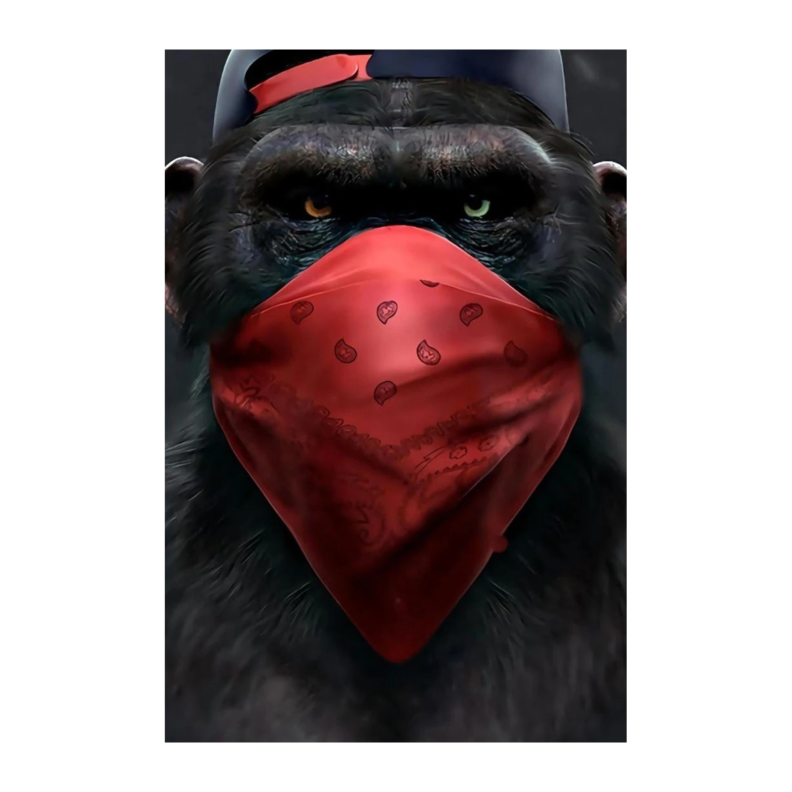 Urban Gorilla Bandana Portrait Wall Art