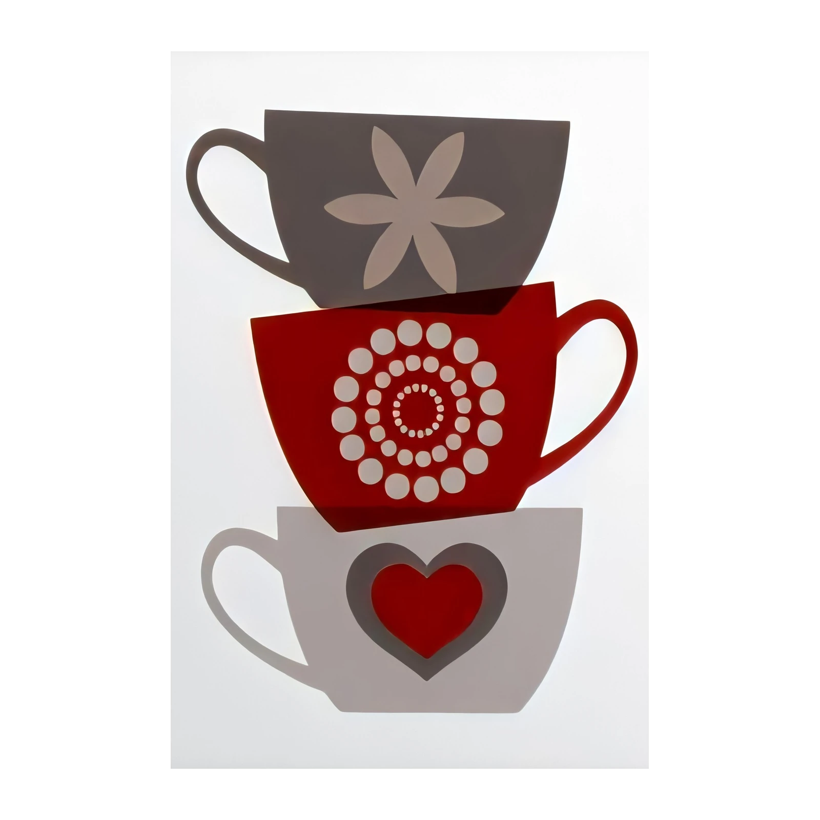 Stacked Coffee Cups Wall Art Wall Art
