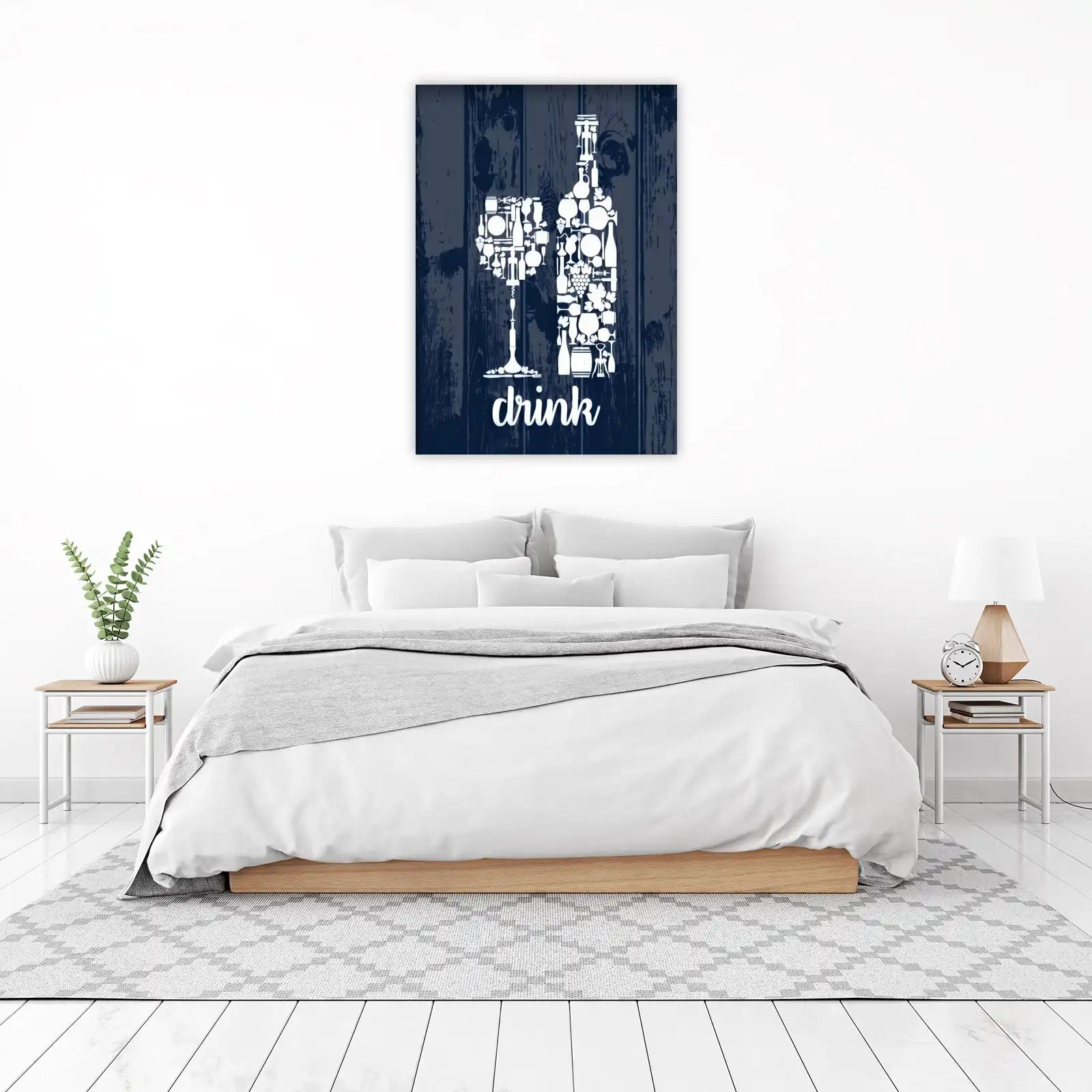 Elegant Wine & Spirits Collage Wall Art