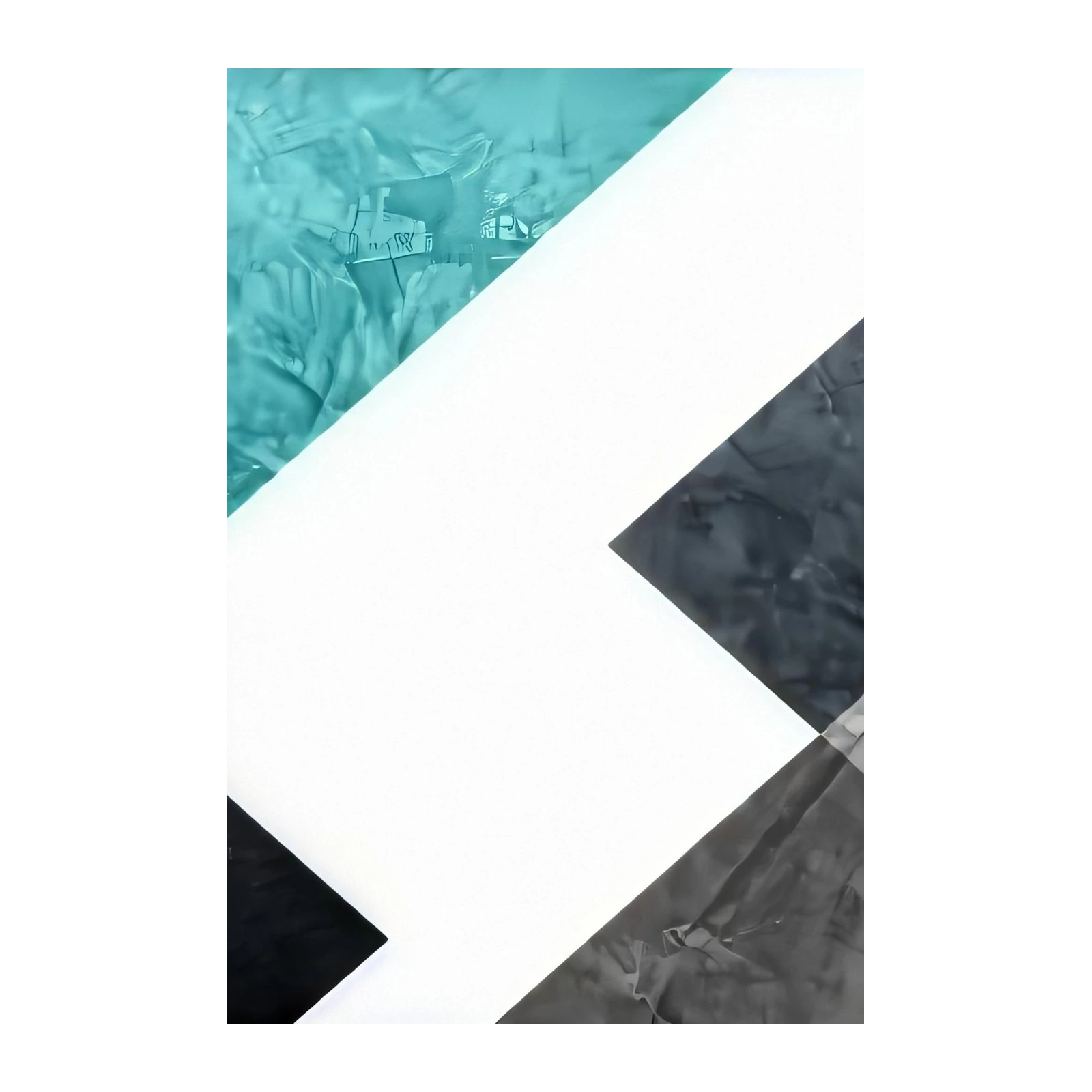 Modern Geometric Teal & Grey Wall Art
