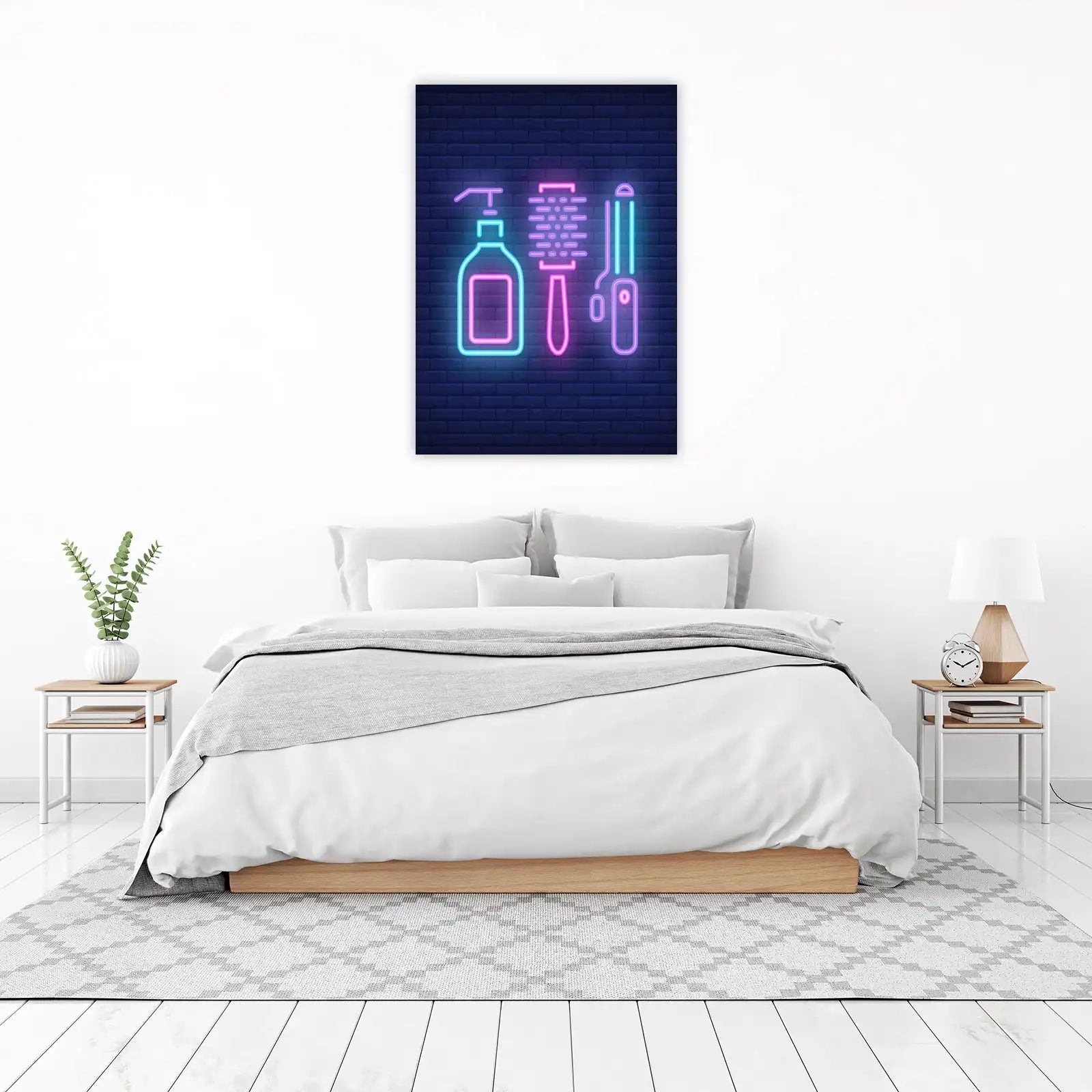 Neon Hair Salon Art Wall Art