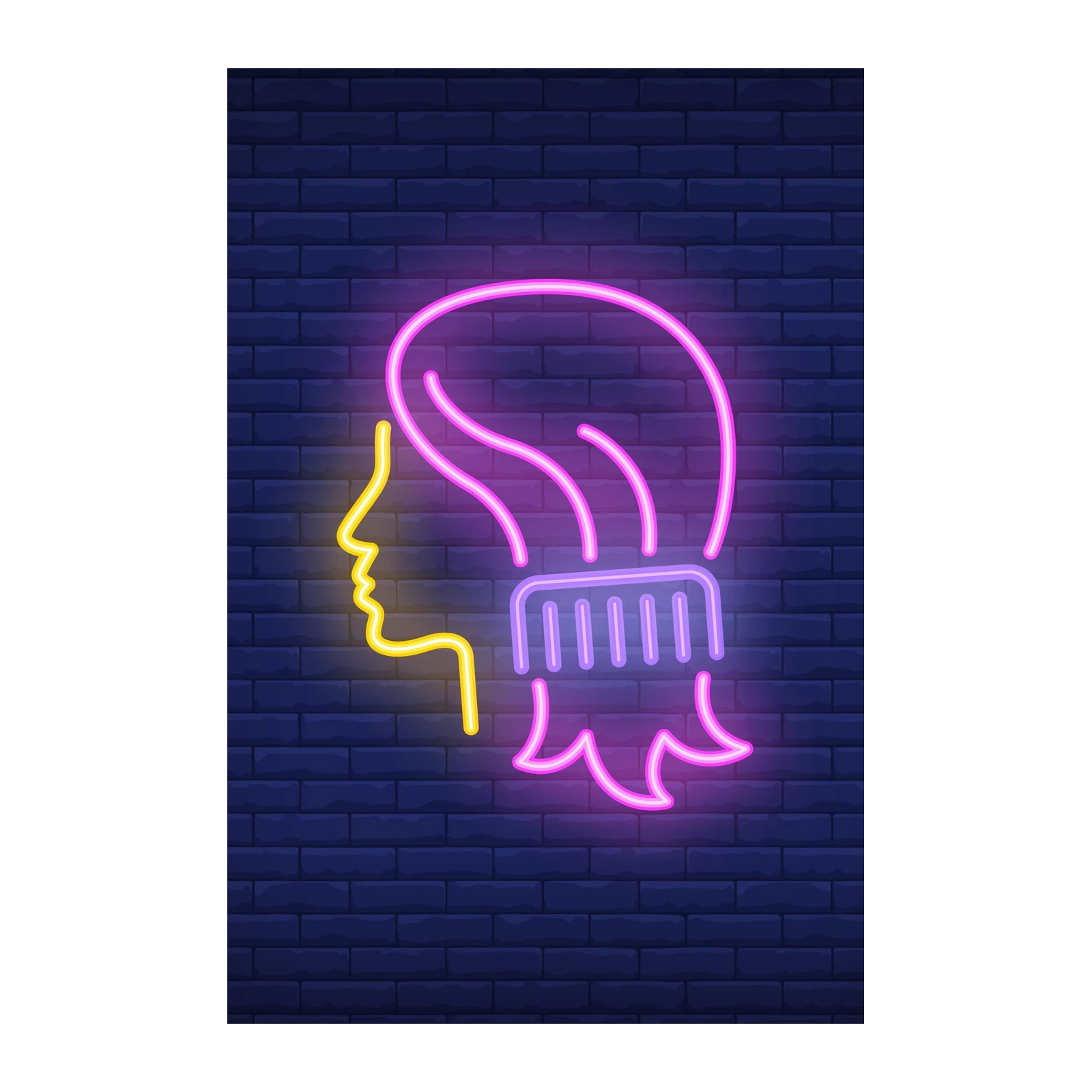 Neon Hair Styling & Beauty Wall Art