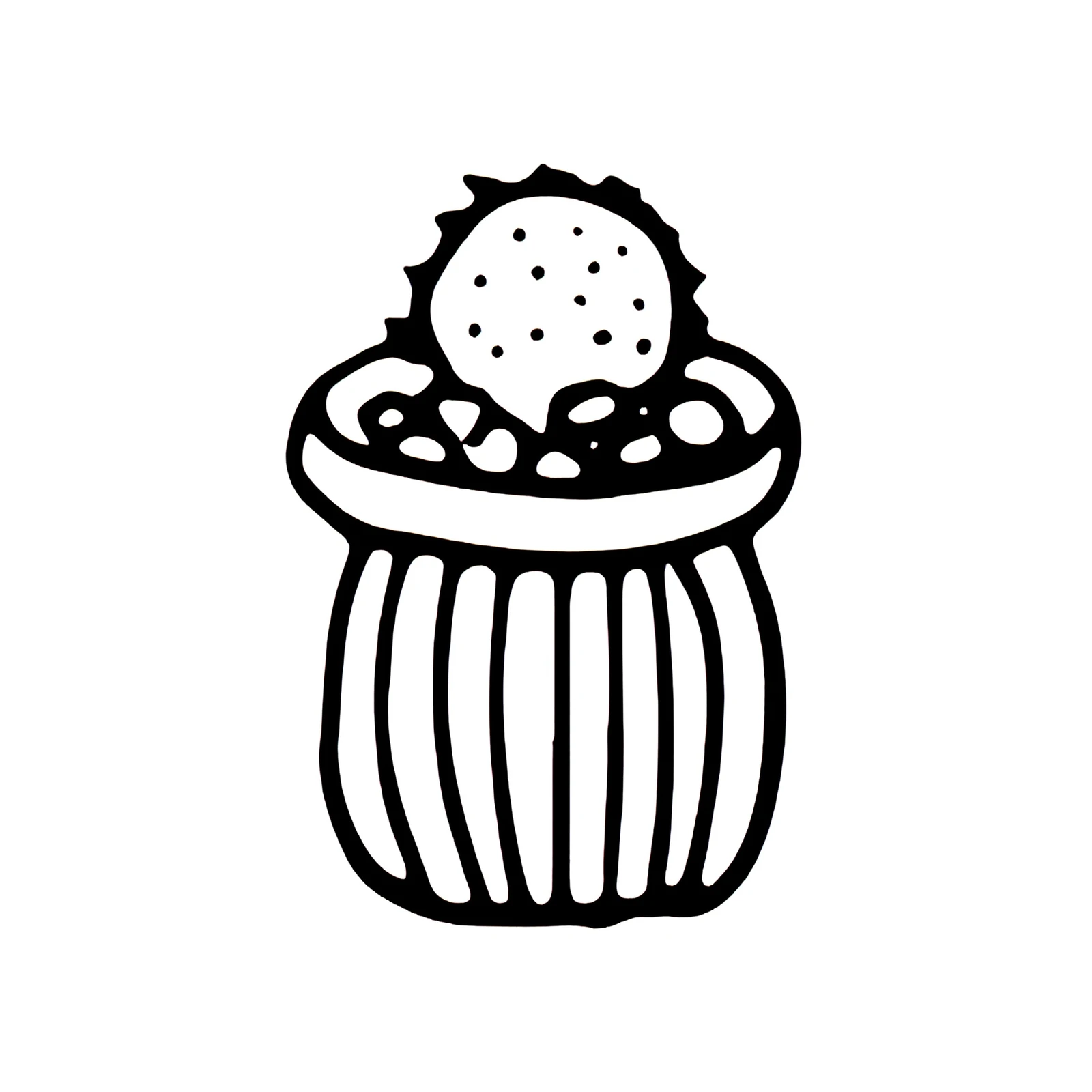 Whimsical Cupcake Illustration Wall Art