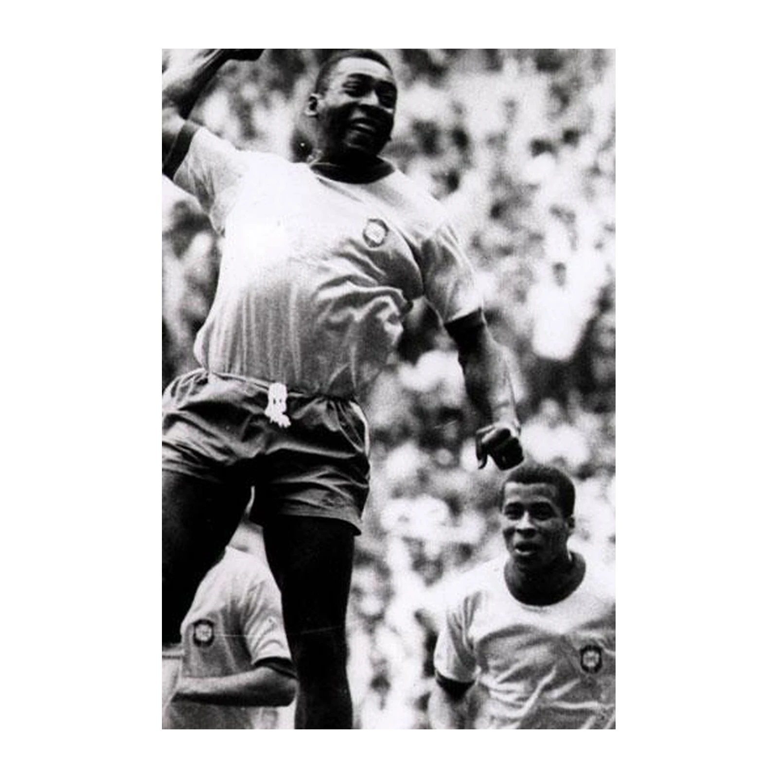 Pele's Iconic Celebration Black & White Wall Art