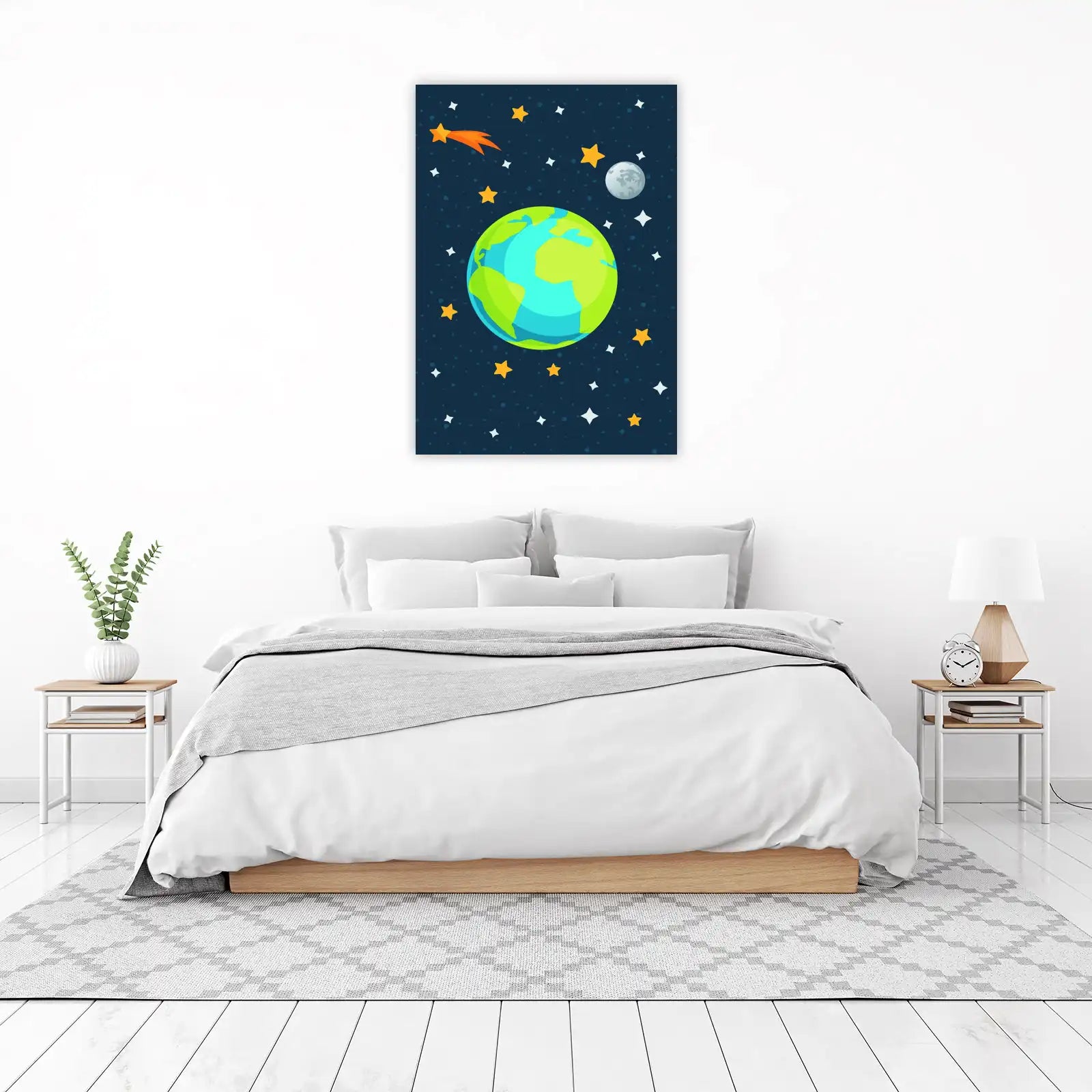 Whimsical Earth & Stars Wall Art