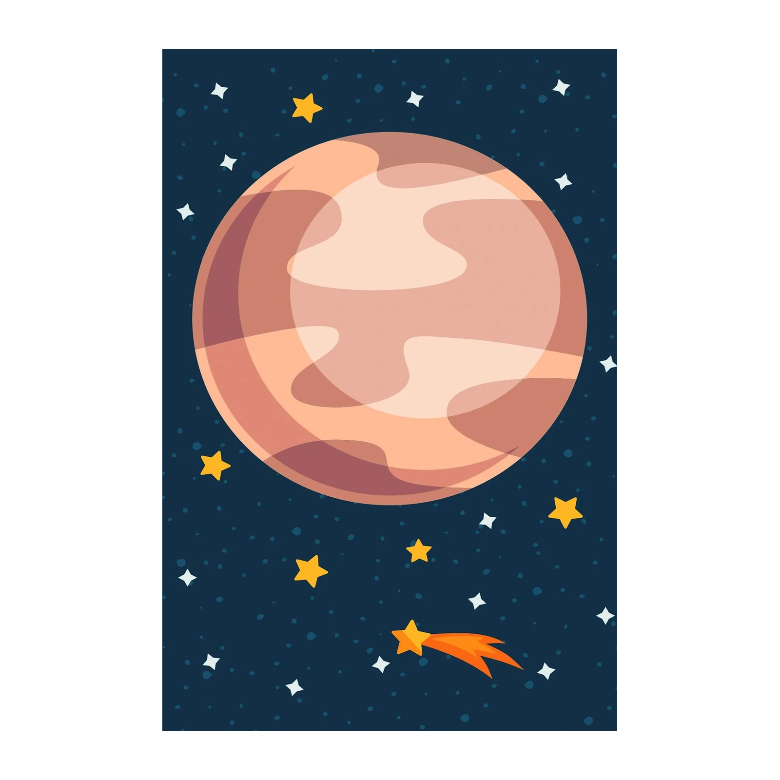 Dreamy Planet & Stars Wall Art