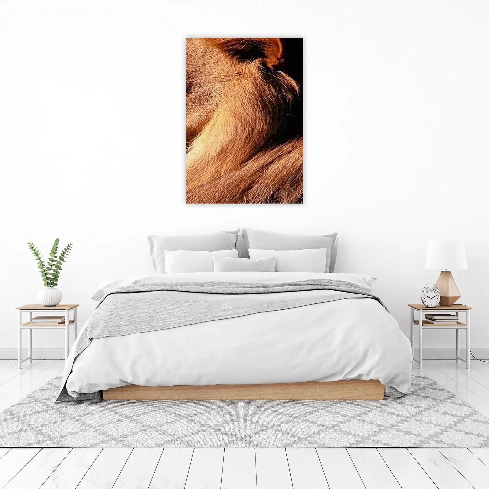 Majestic Lion Fur Close-Up Wall Art
