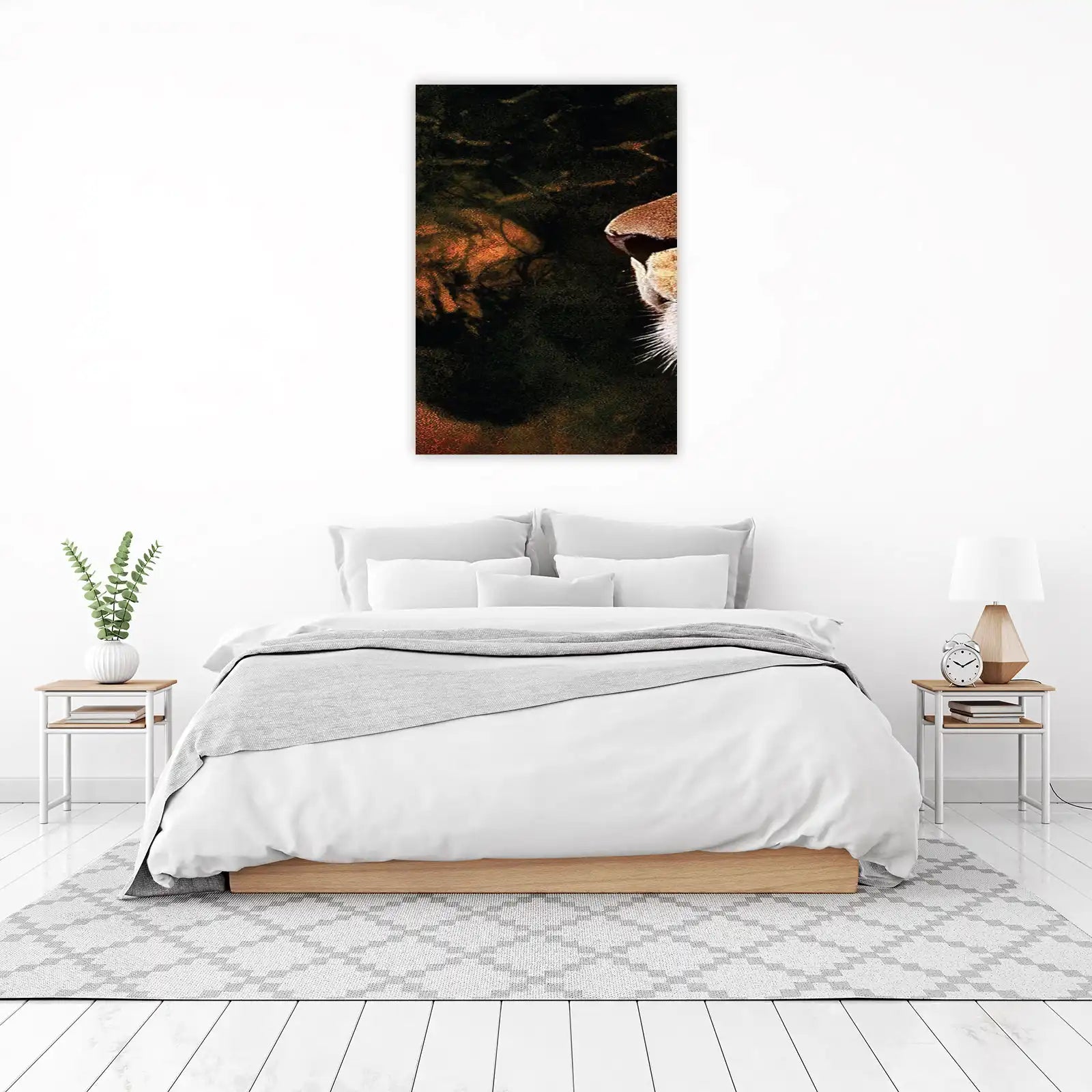 Majestic Lion Face Close-up Wall Art