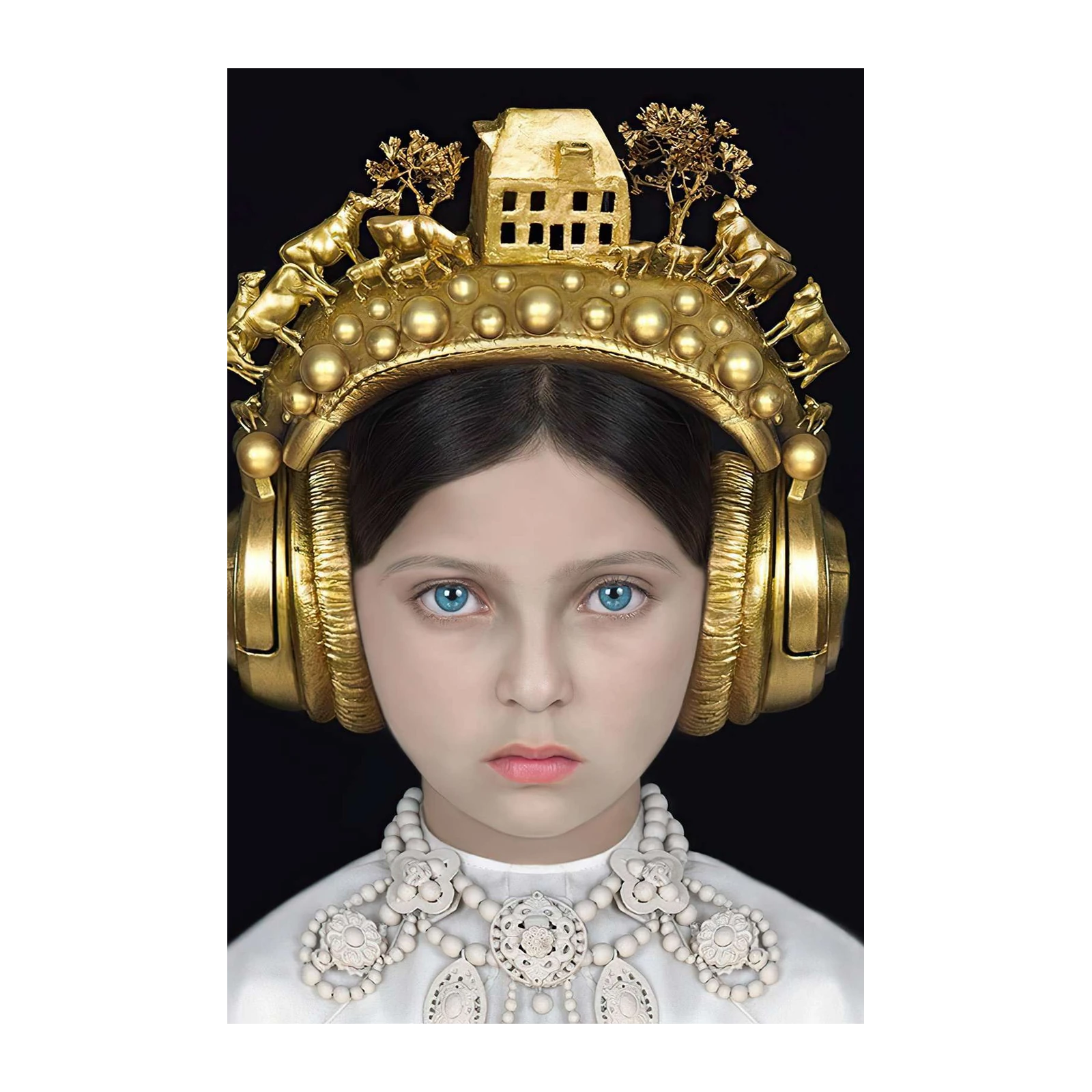 Golden Crown Child Portrait Wall Art
