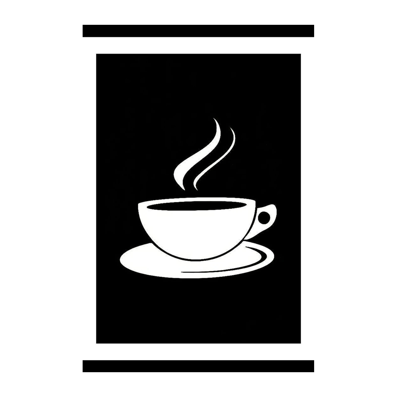 Minimalist Coffee Steam Cup Wall Art