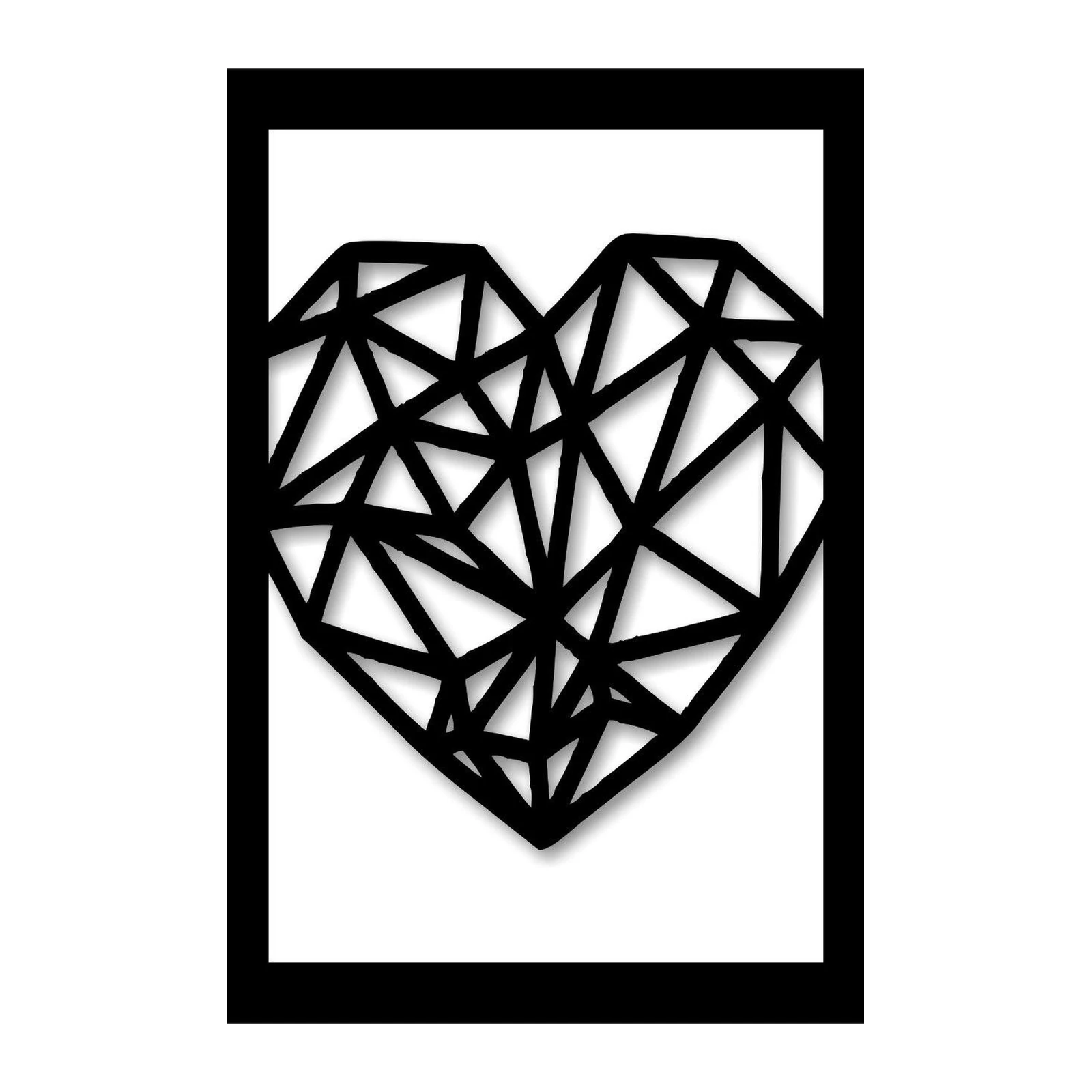 Geometric Heart Wall Art Wall Art
