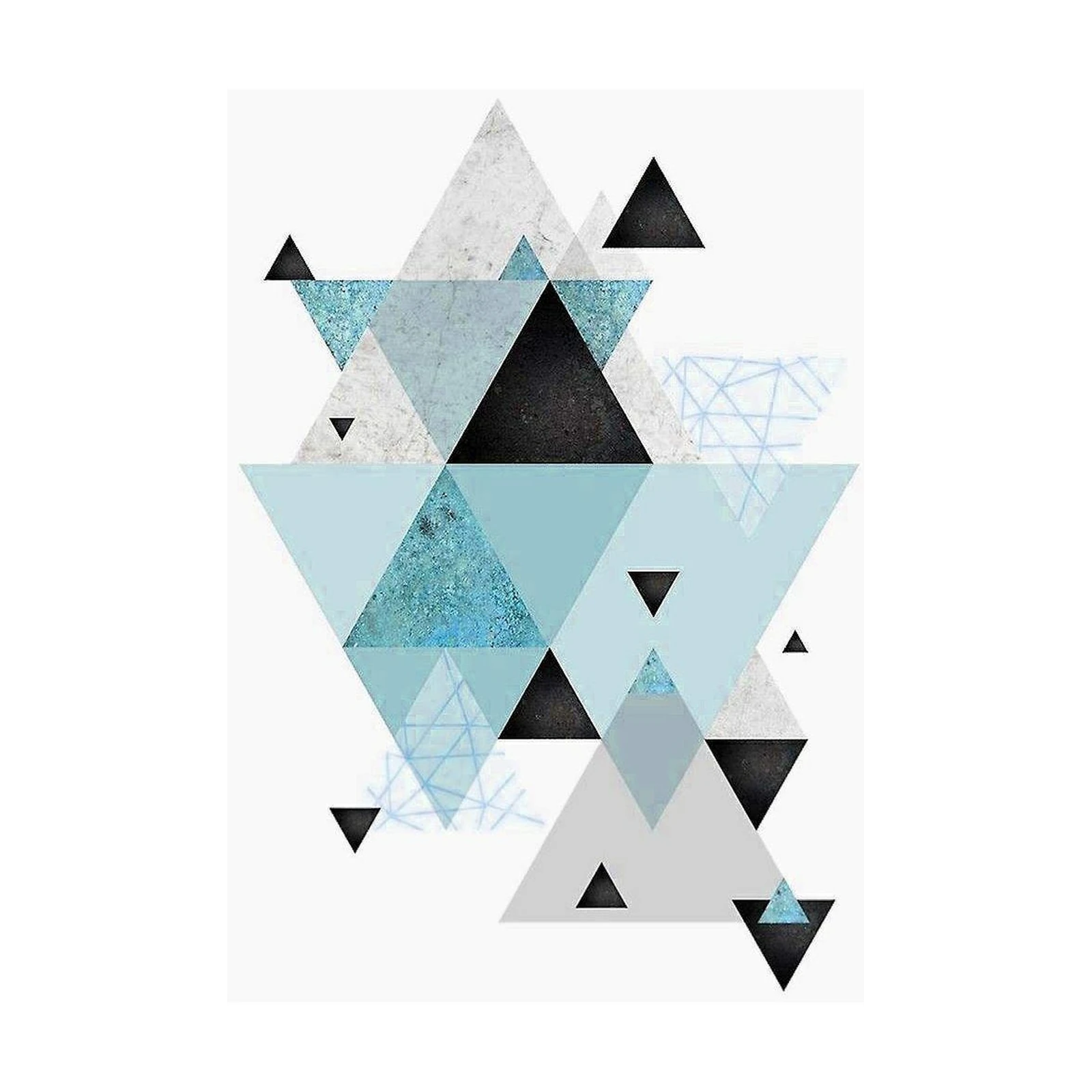 Geometric Mountainscape Abstract Wall Art