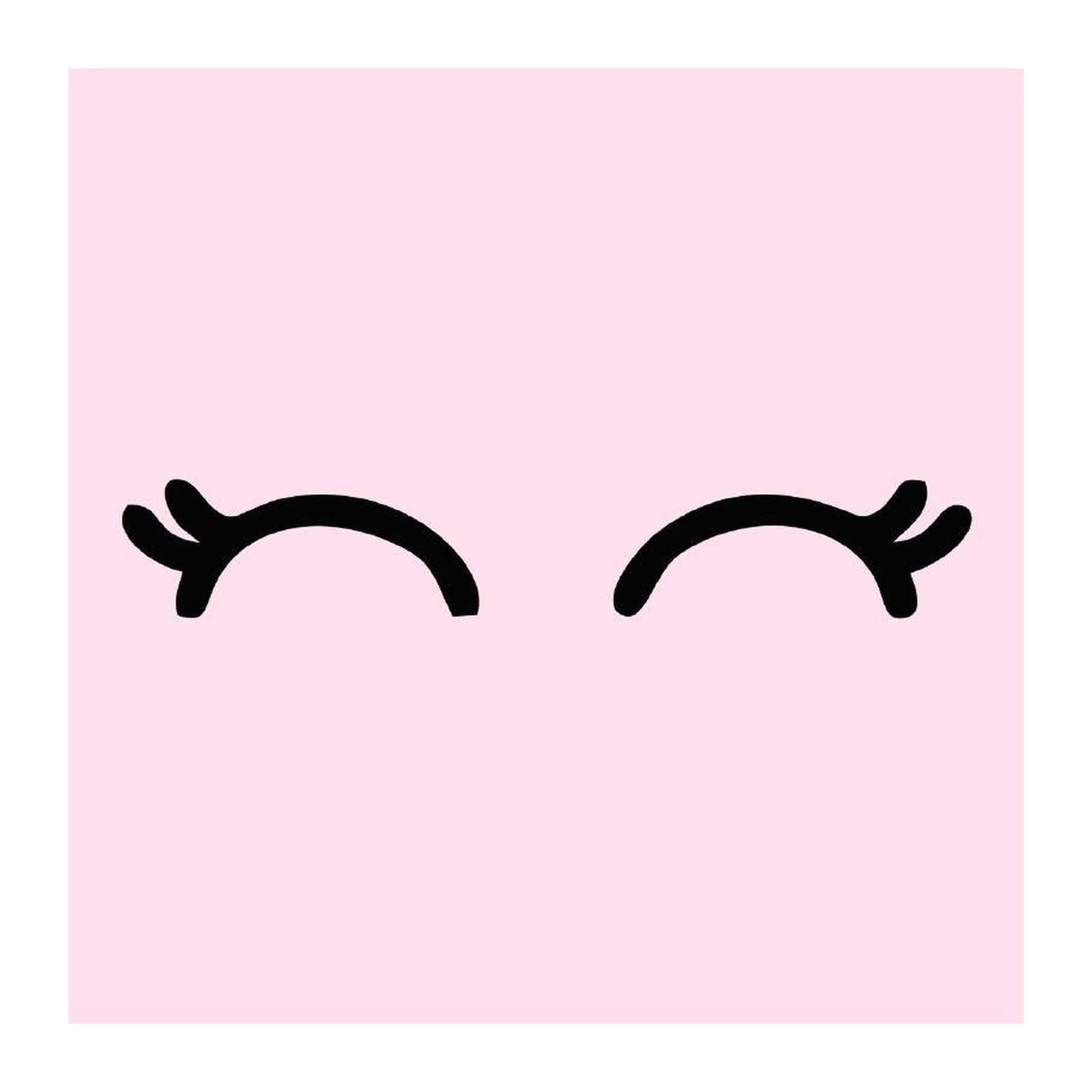 Chic Closed Eyes Pink Aesthetic Wall Art