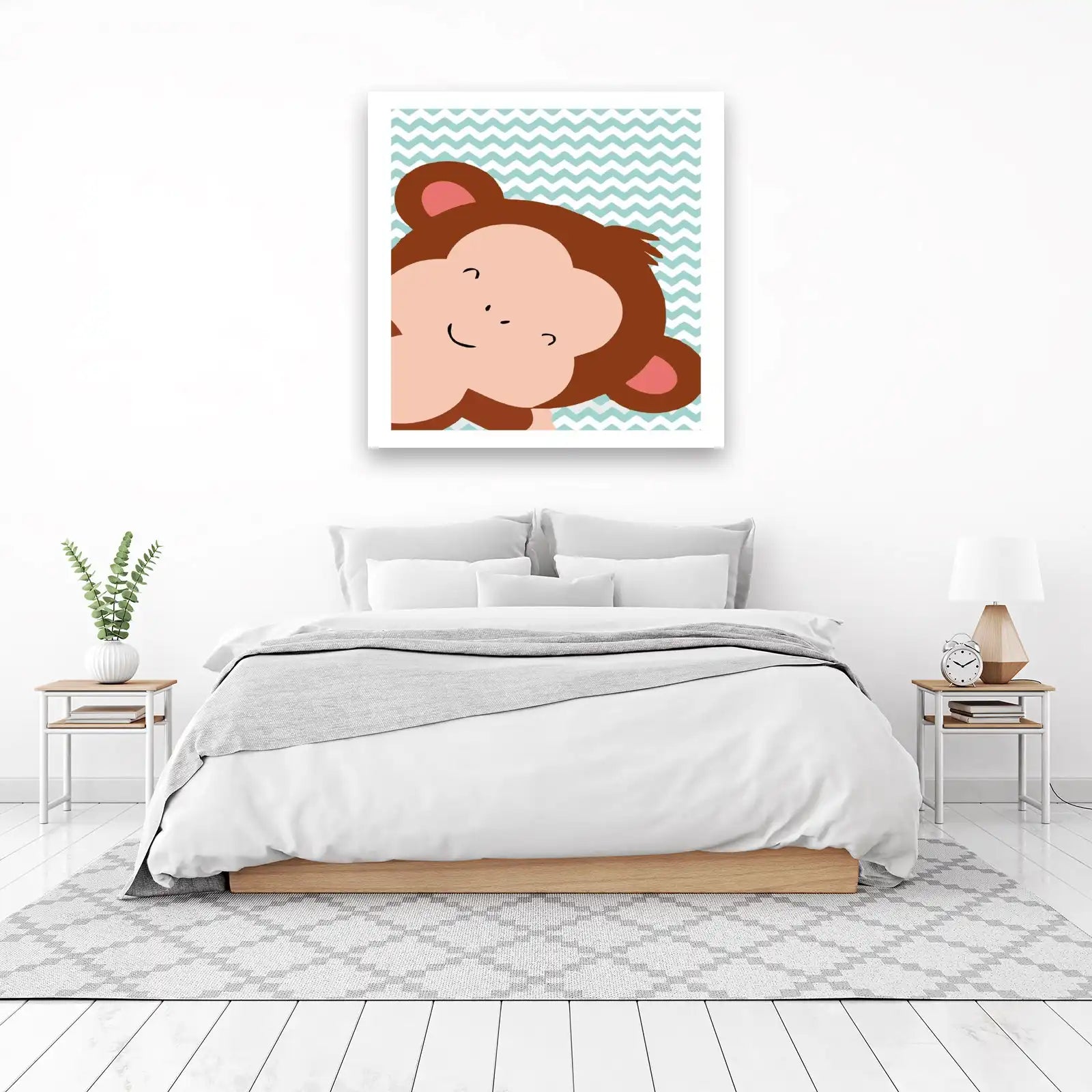 Playful Monkey Hug Wall Art