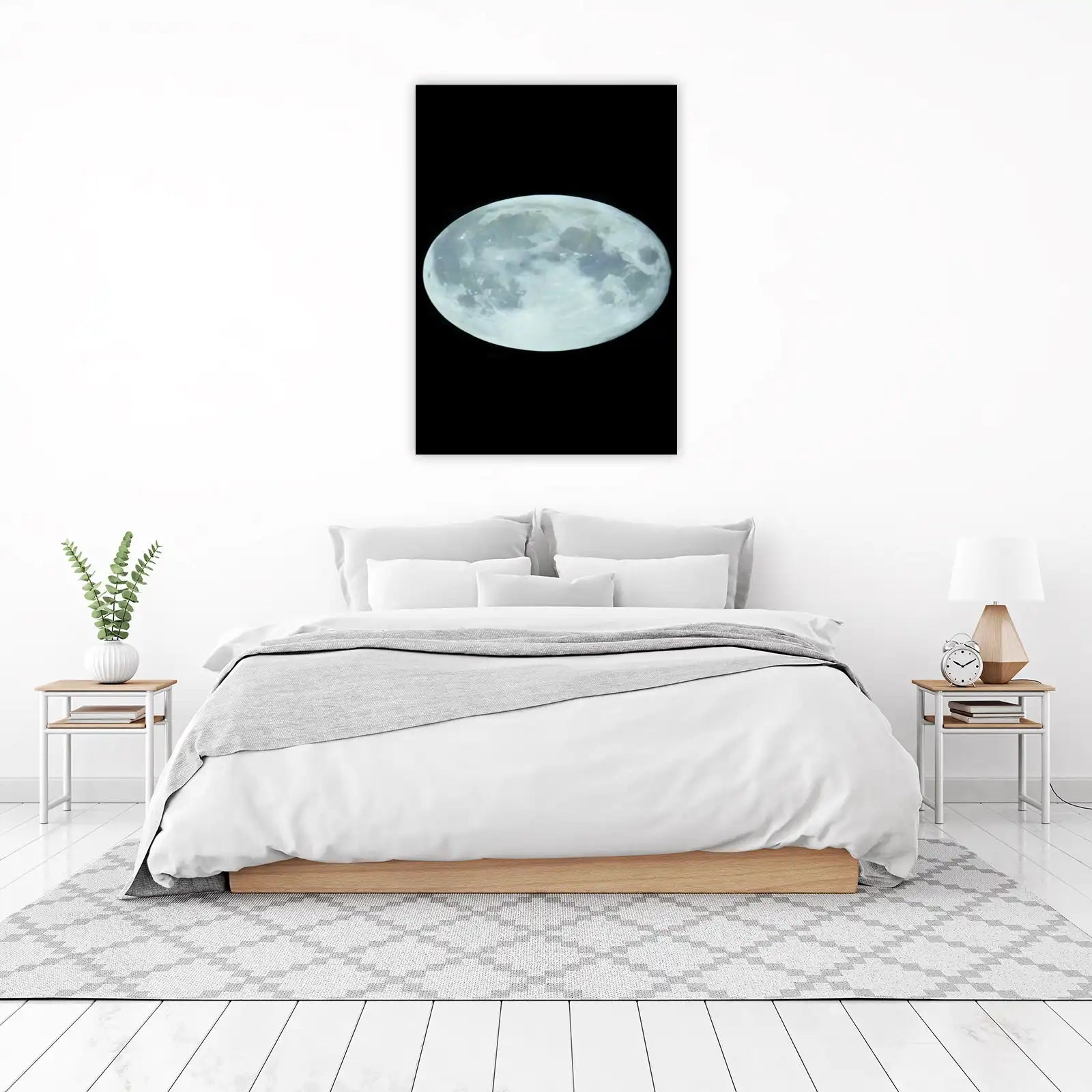 Serene Full Moon Celestial Wall Art