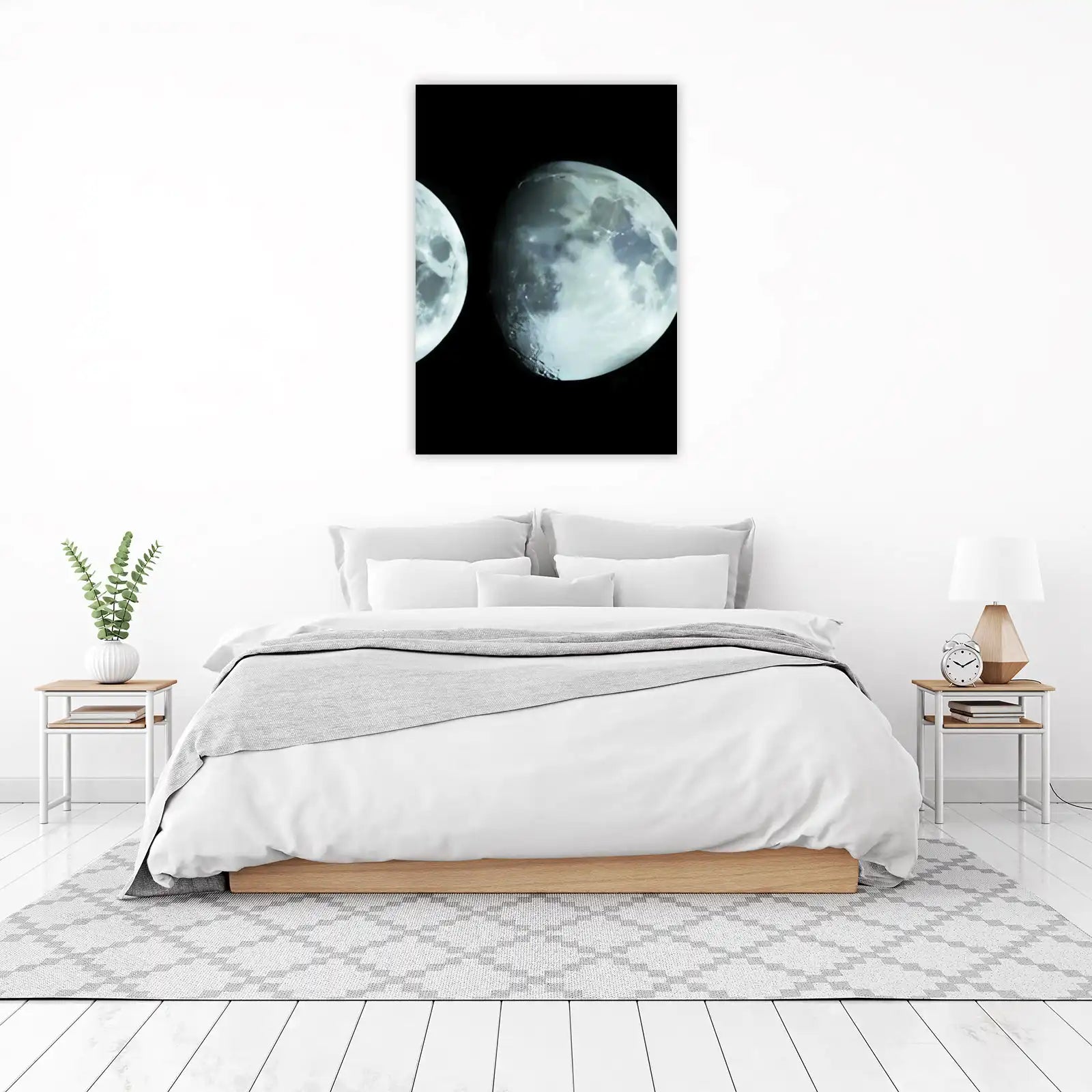 Lunar Glow Abstract Moon Wall Art
