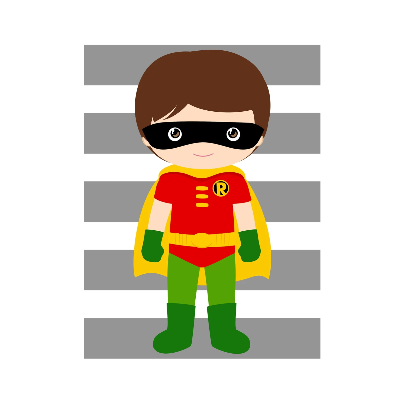 Cute Robin Superhero Poster Wall Art