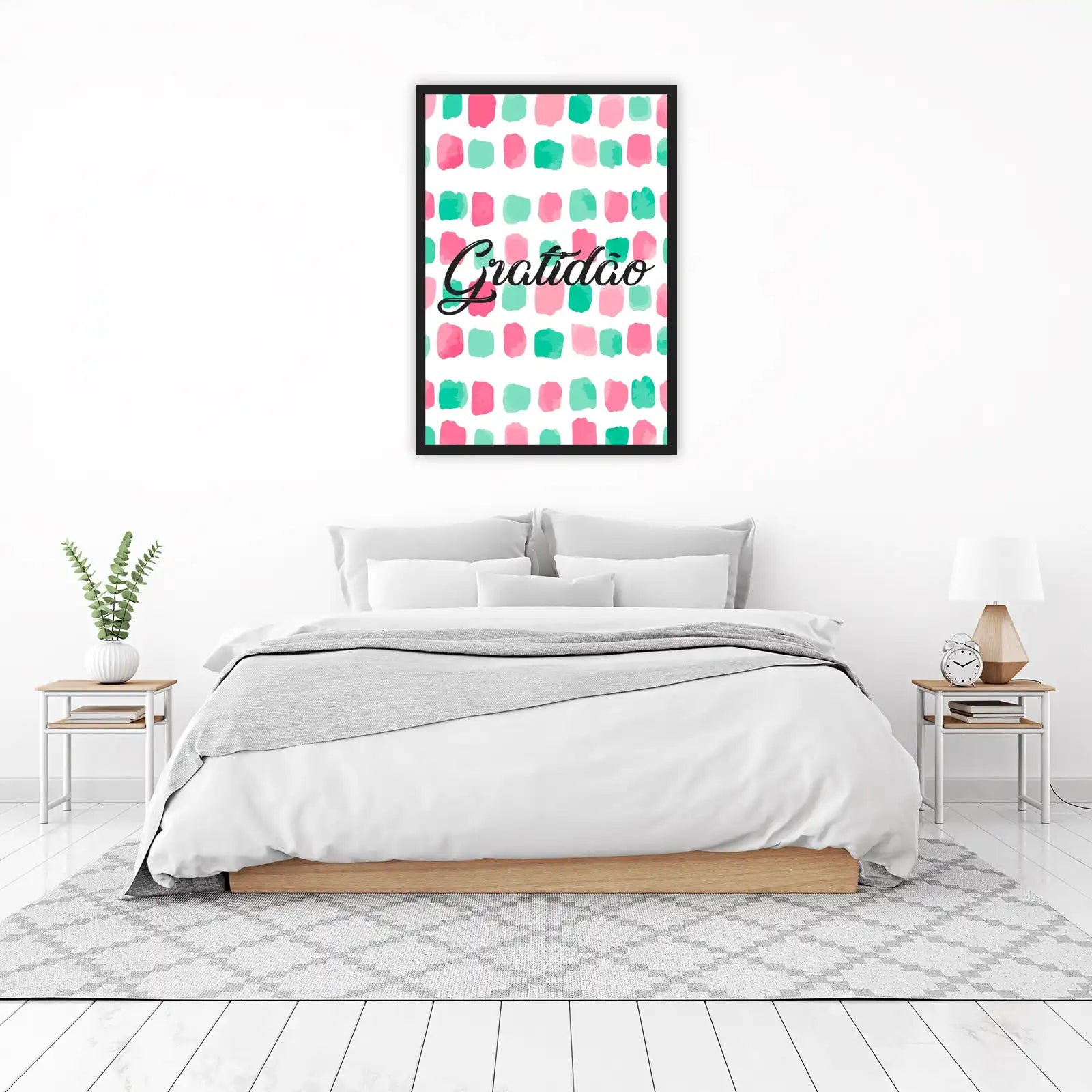 Gratidao Watercolor Dots Wall Art