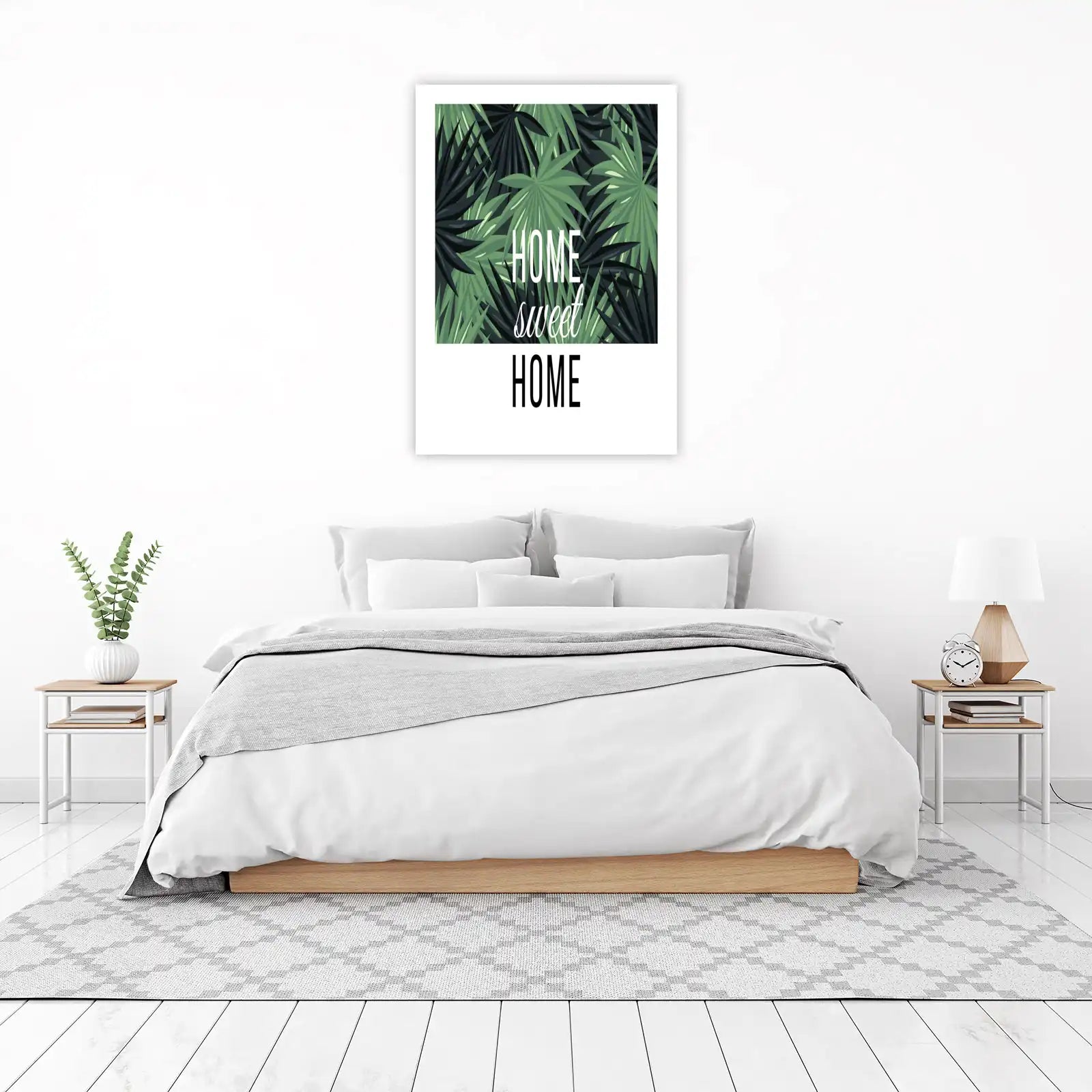 Tropical Palm "Home Sweet Home" Wall Art