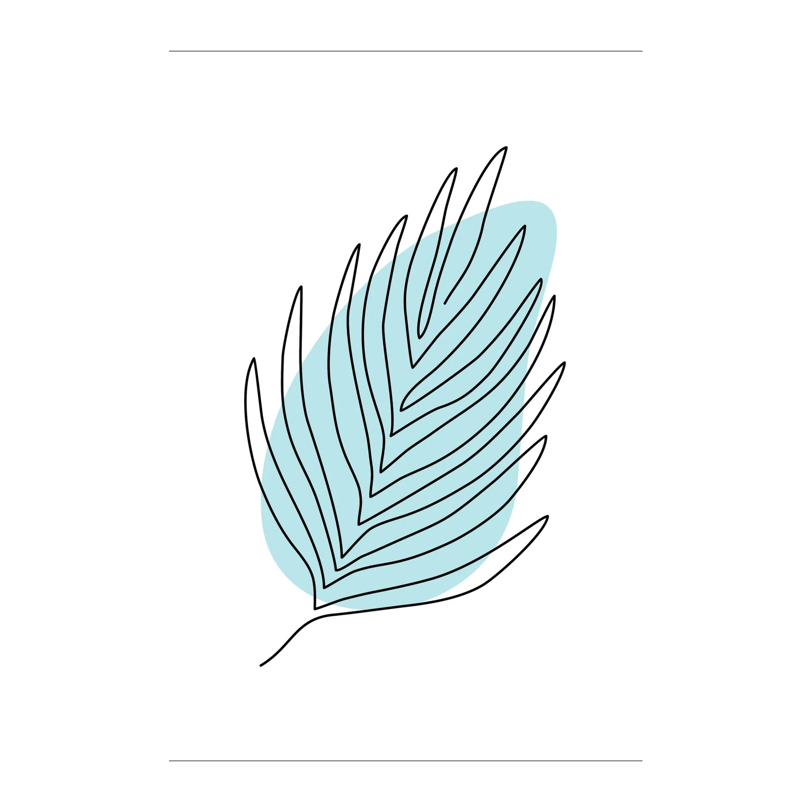 Minimalist Palm Leaf Boho Wall Art Wall Art