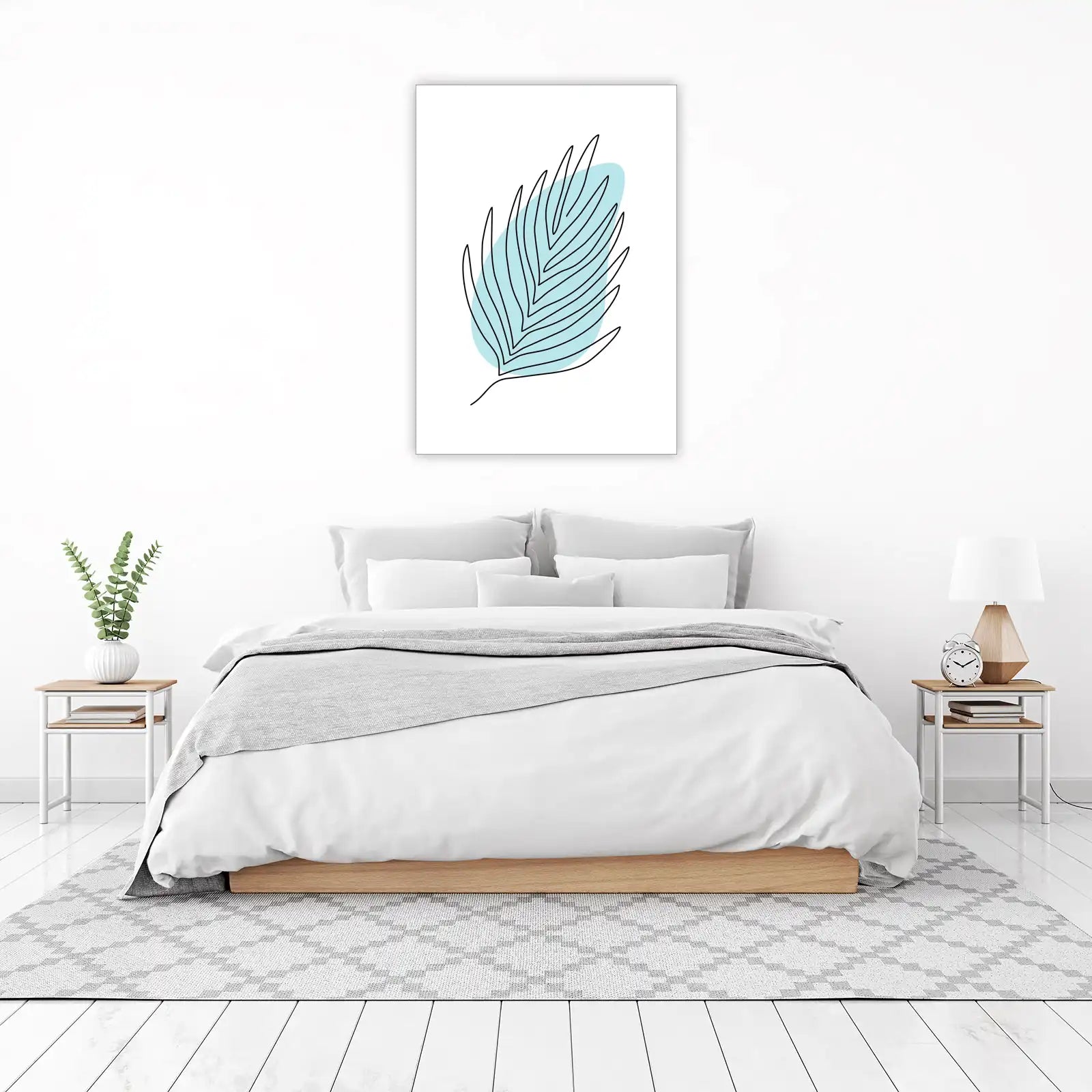 Minimalist Palm Leaf Boho Wall Art Wall Art