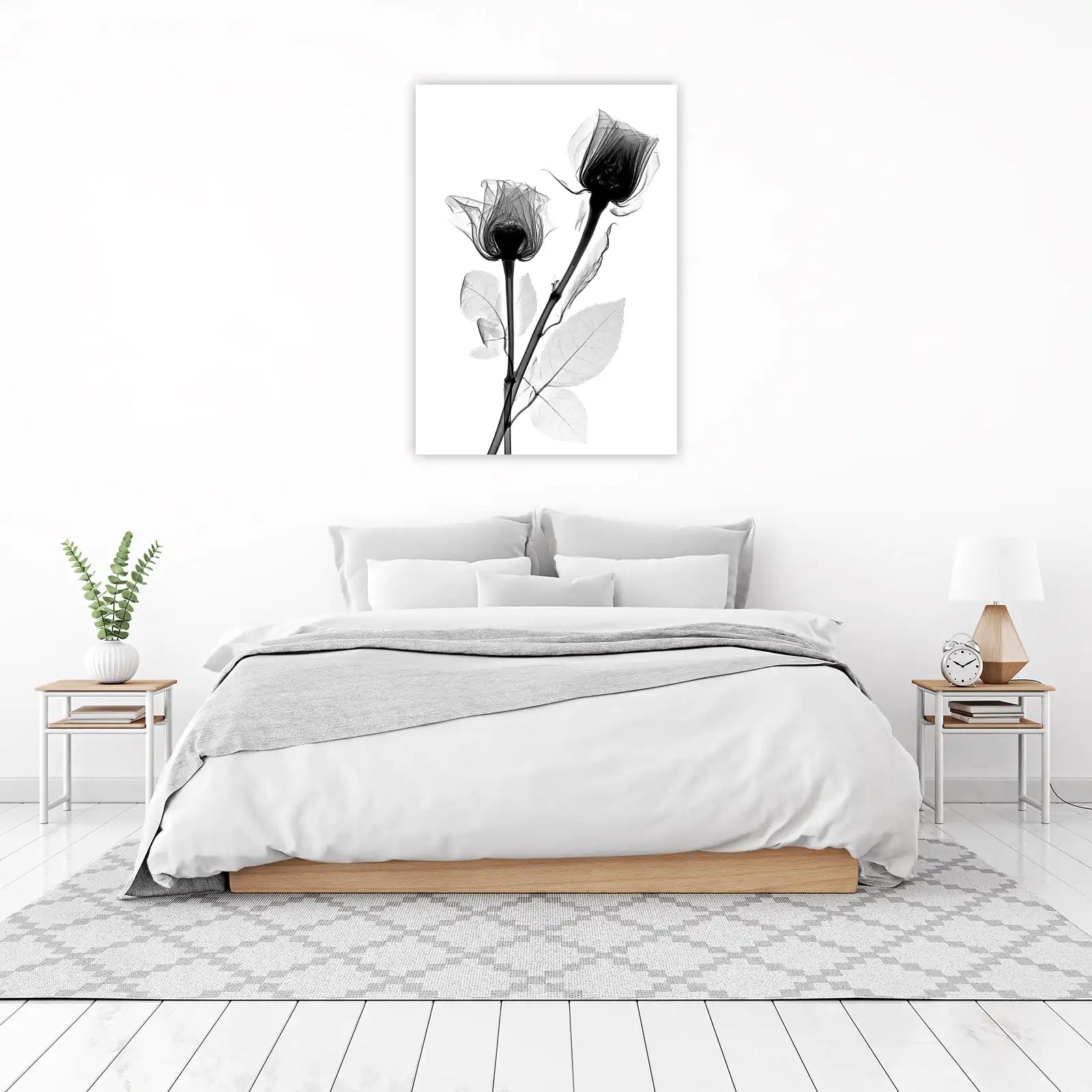 Elegant Rose X-Ray Wall Art for Modern Homes