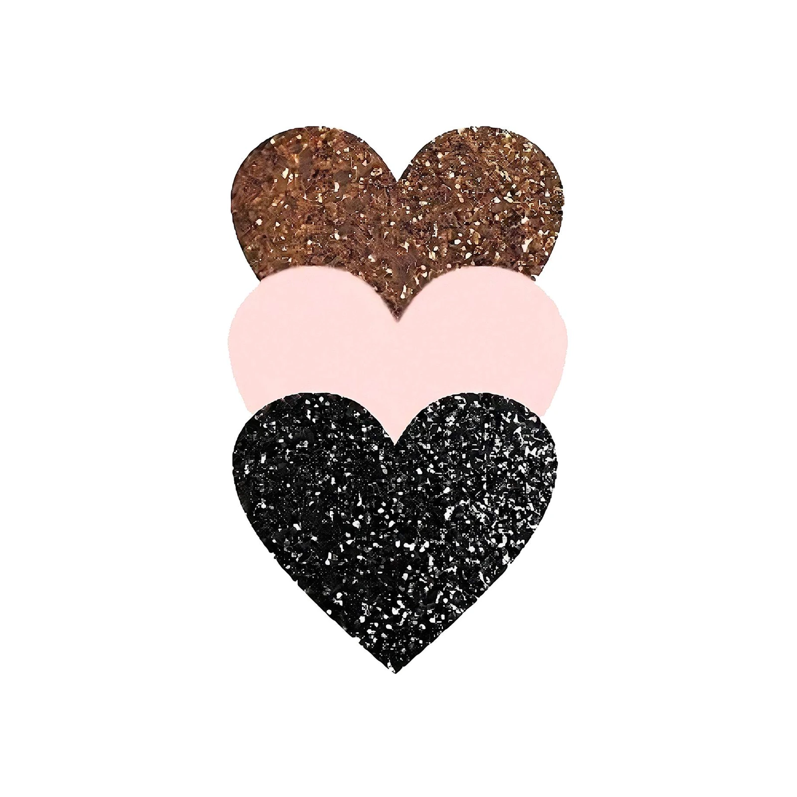 Sparkling Hearts Trio Wall Art Wall Art