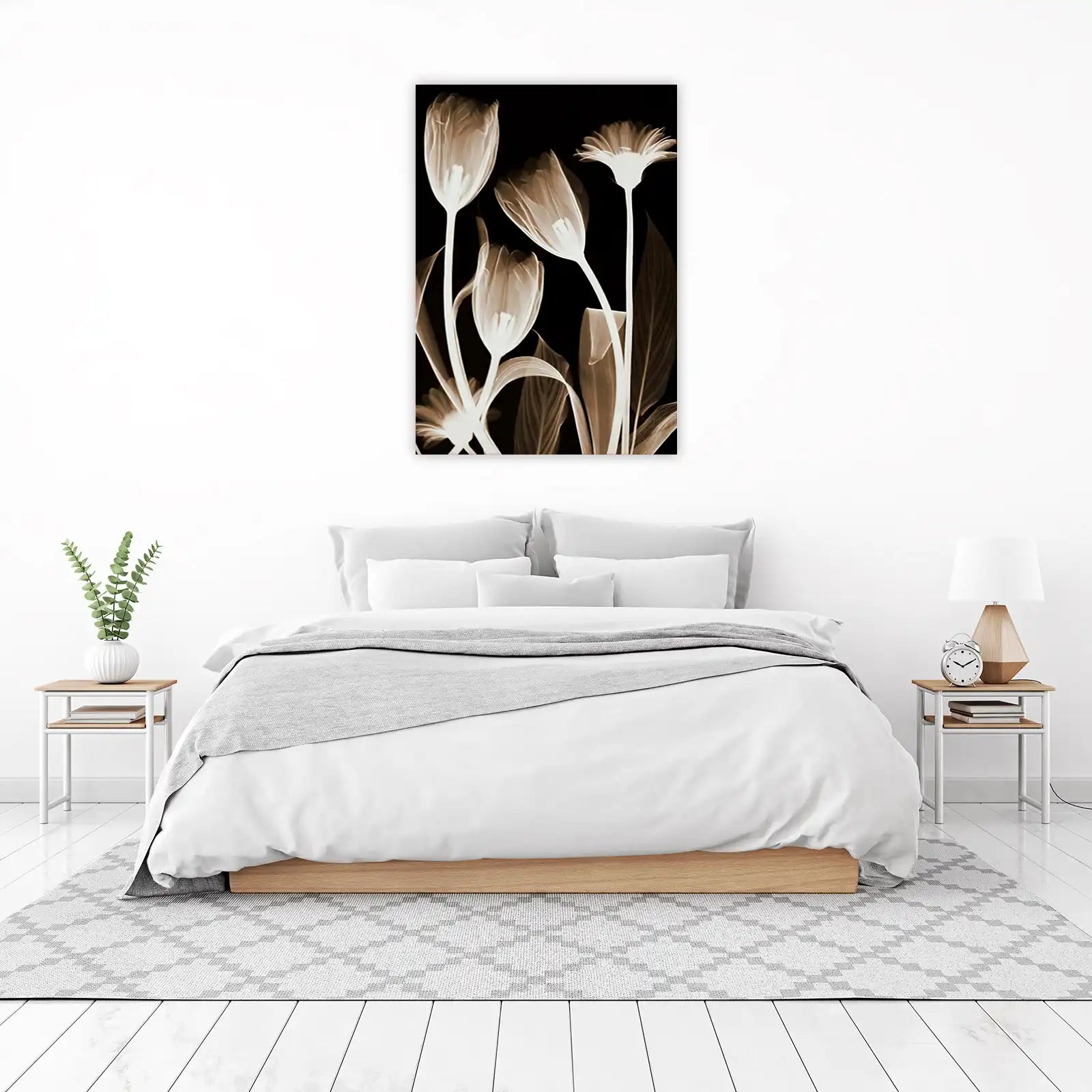 Elegant Tulip & Gerbera X-Ray Wall Art Art
