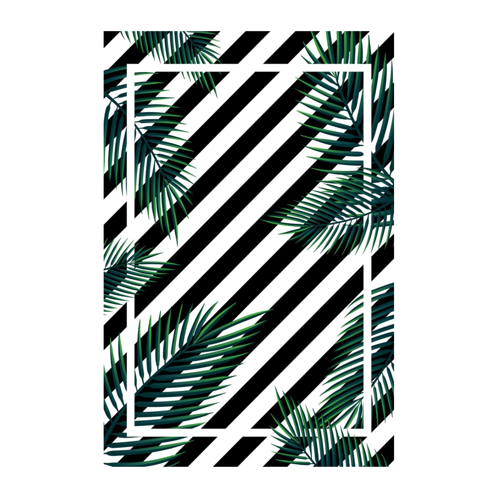 Tropical Palm Stripes Wall Art
