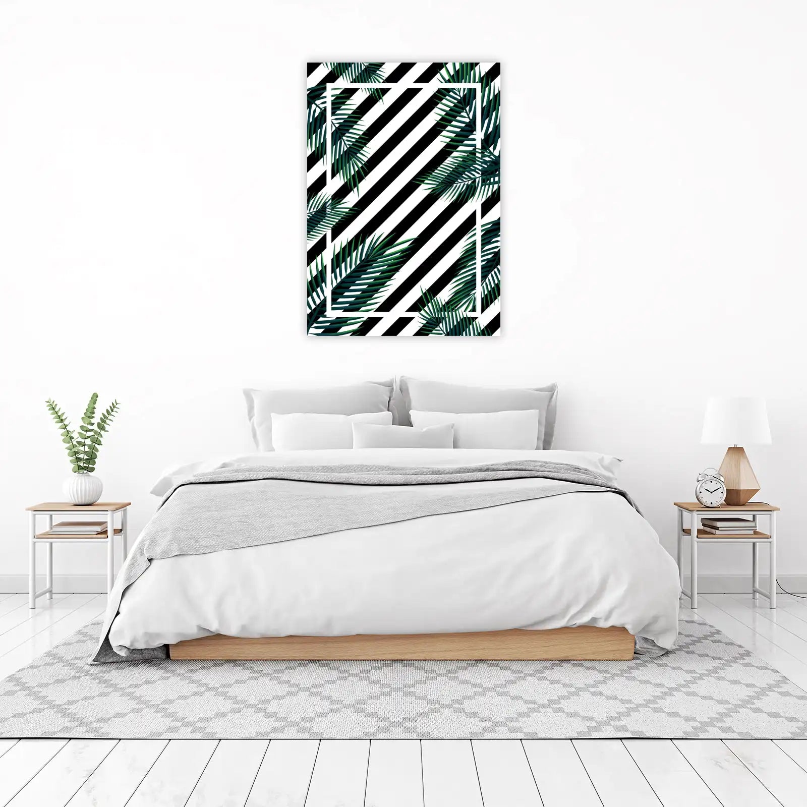 Tropical Palm Stripes Wall Art
